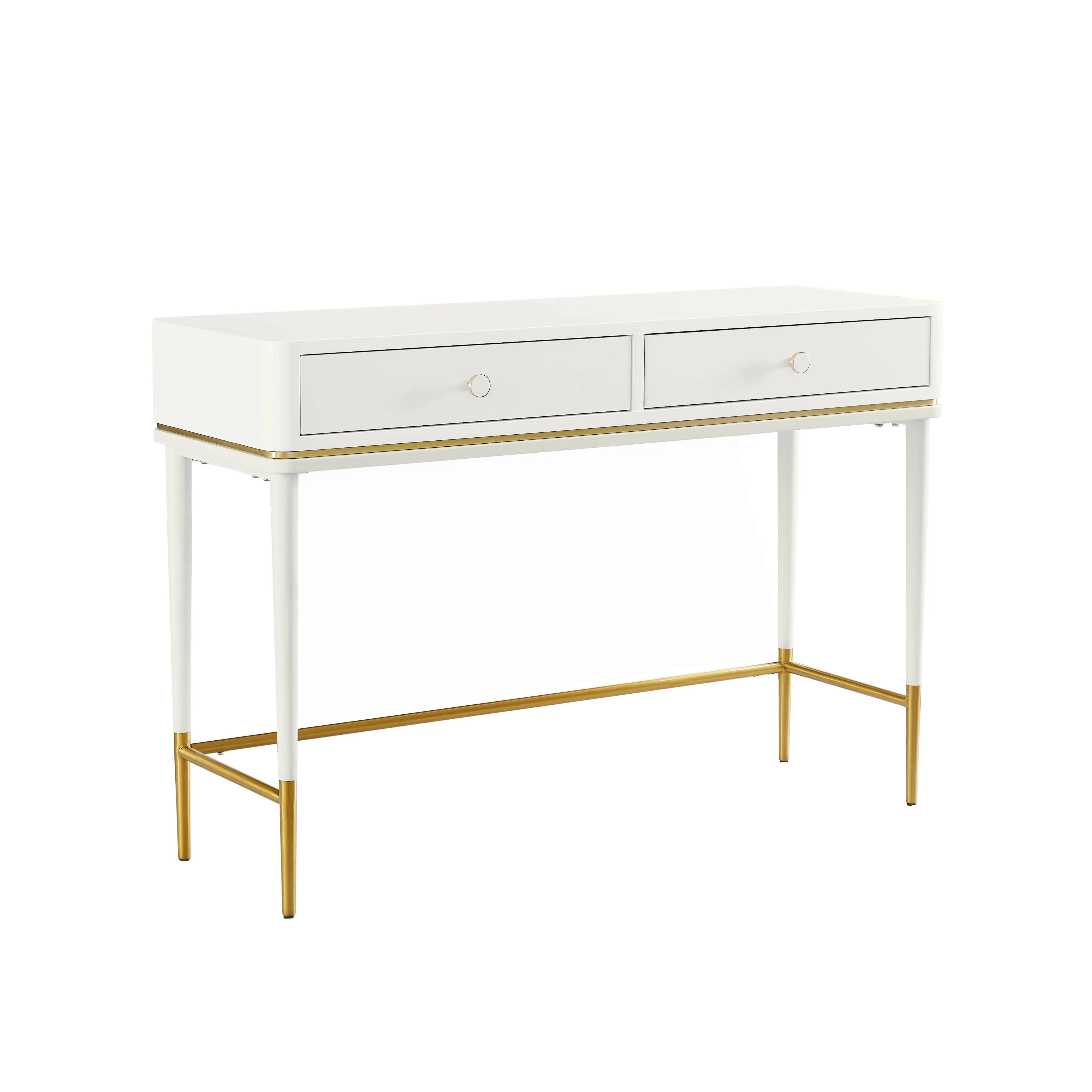 Mariah Two Drawer Off-White Desk - Remutear
