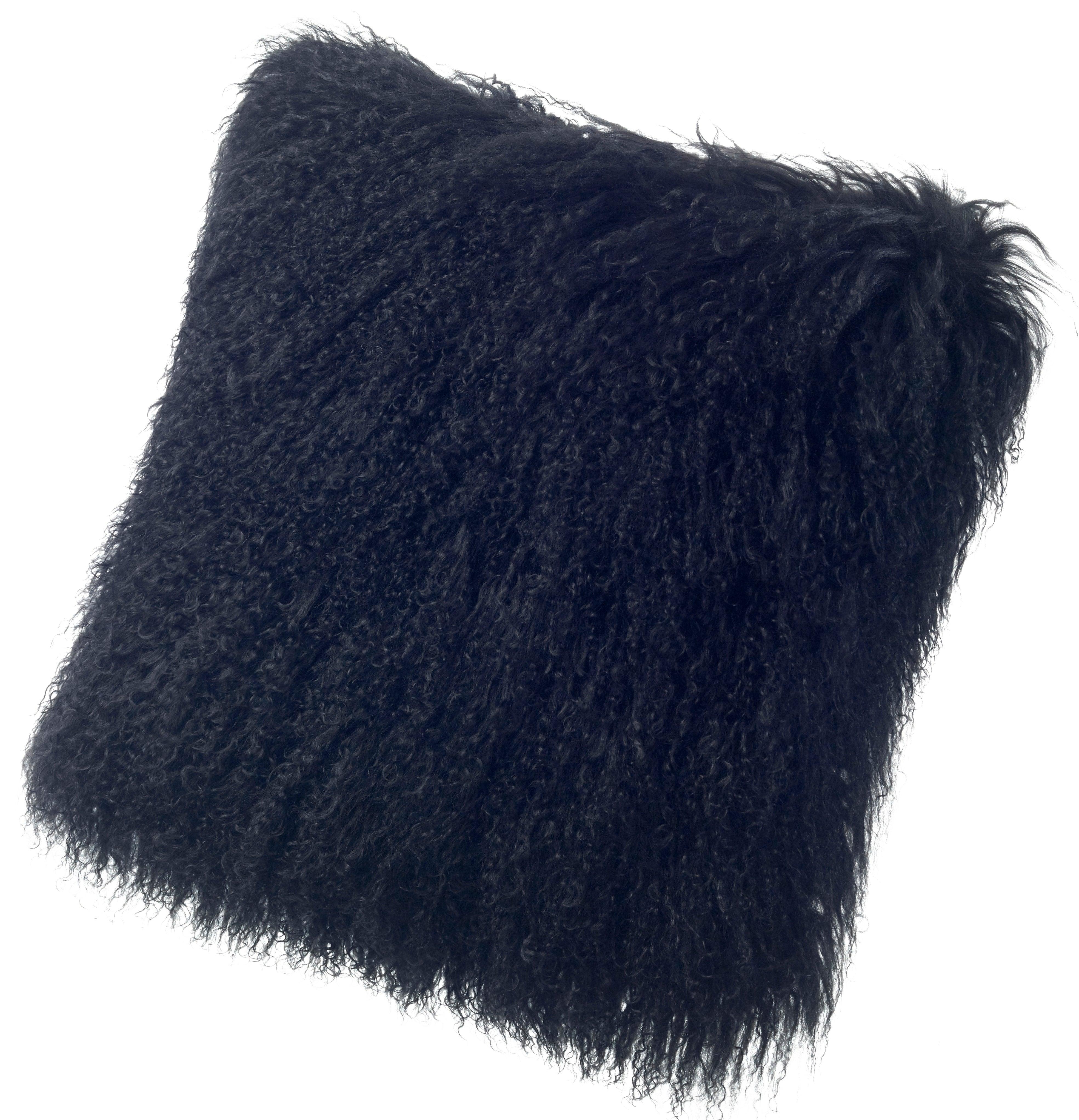 Longwool Tibetan Lamb Square Cushion - Remutear