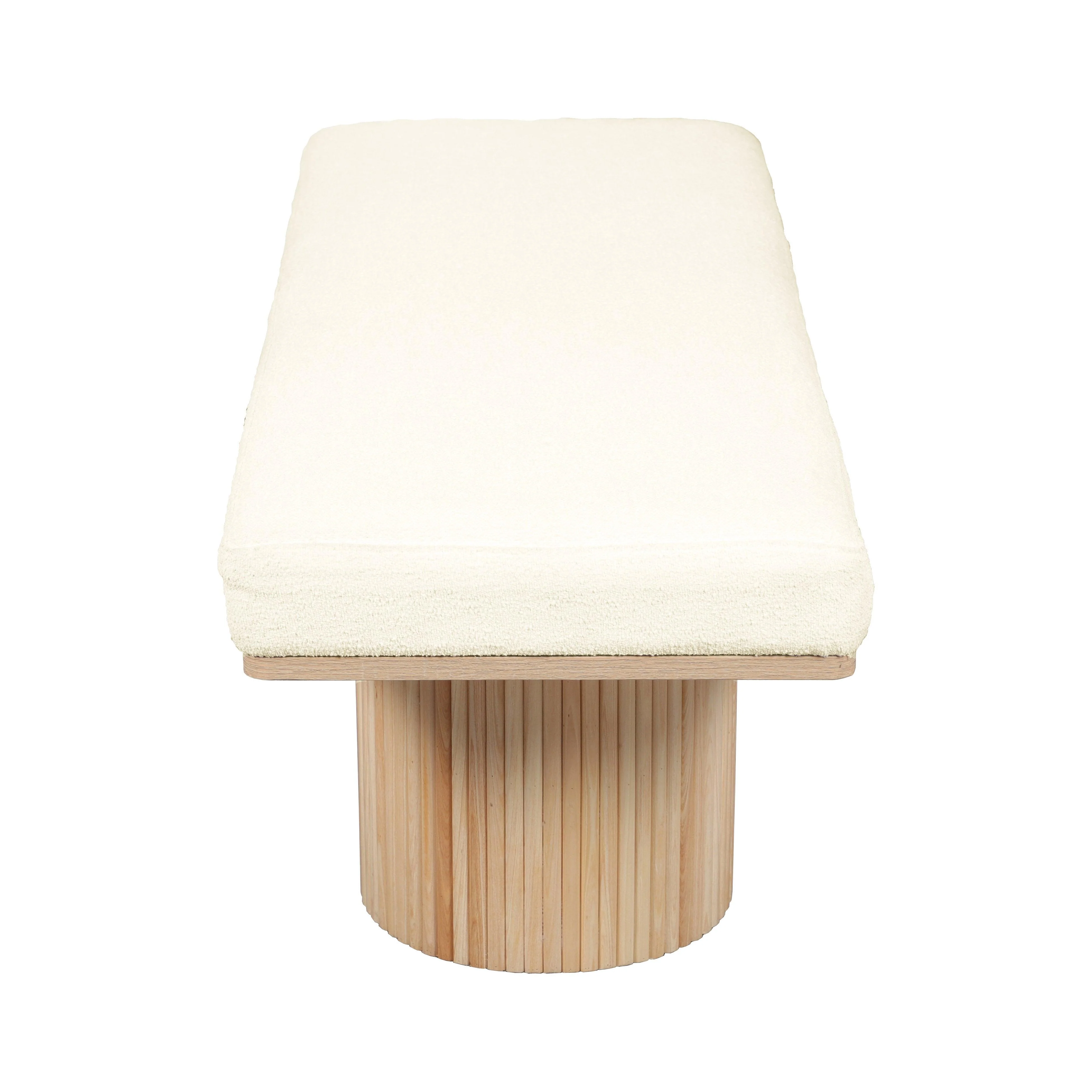 Sagano White Dyed-Yarn Bench - Remutear