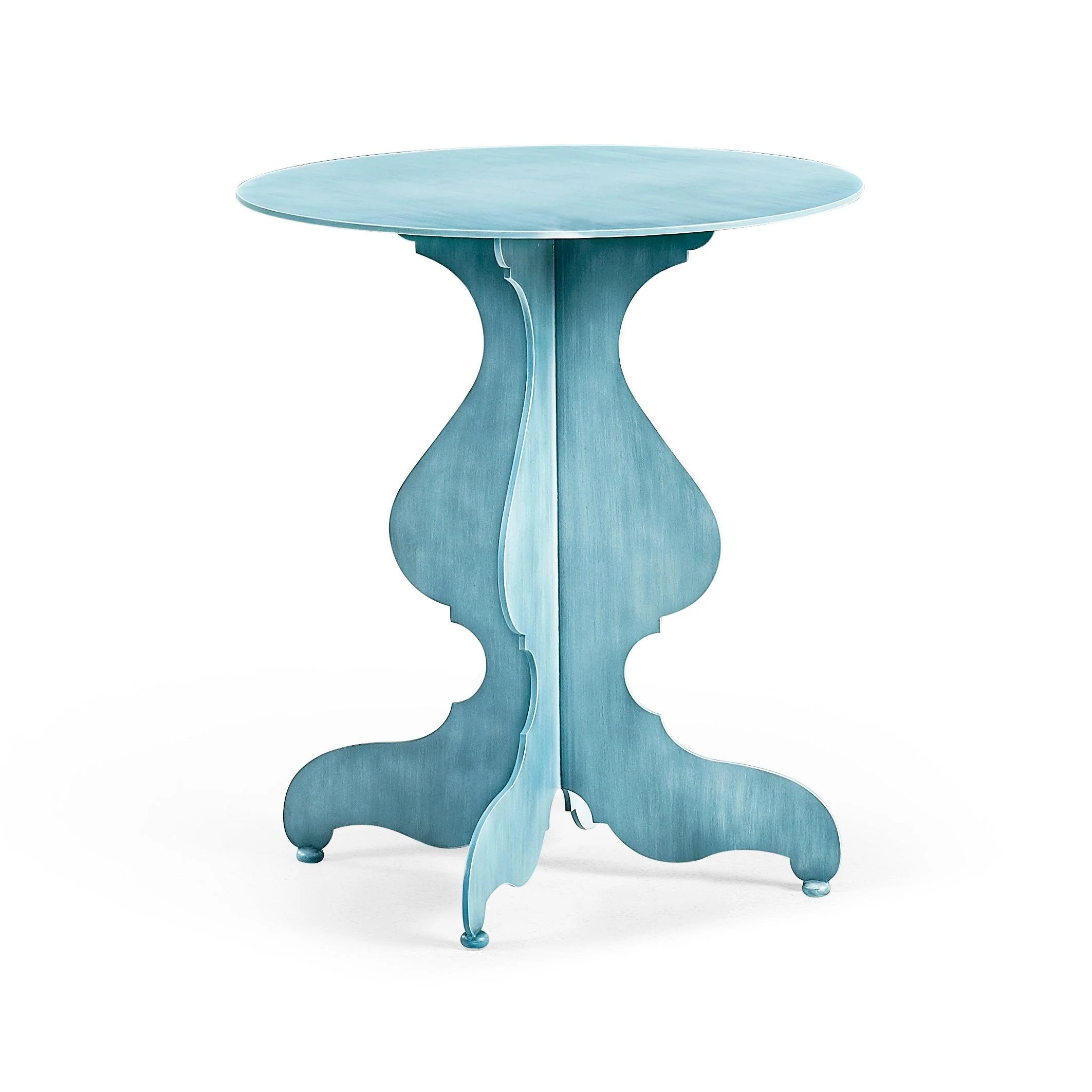 White Asperitas Spot Table in Danish Blue - Remutear