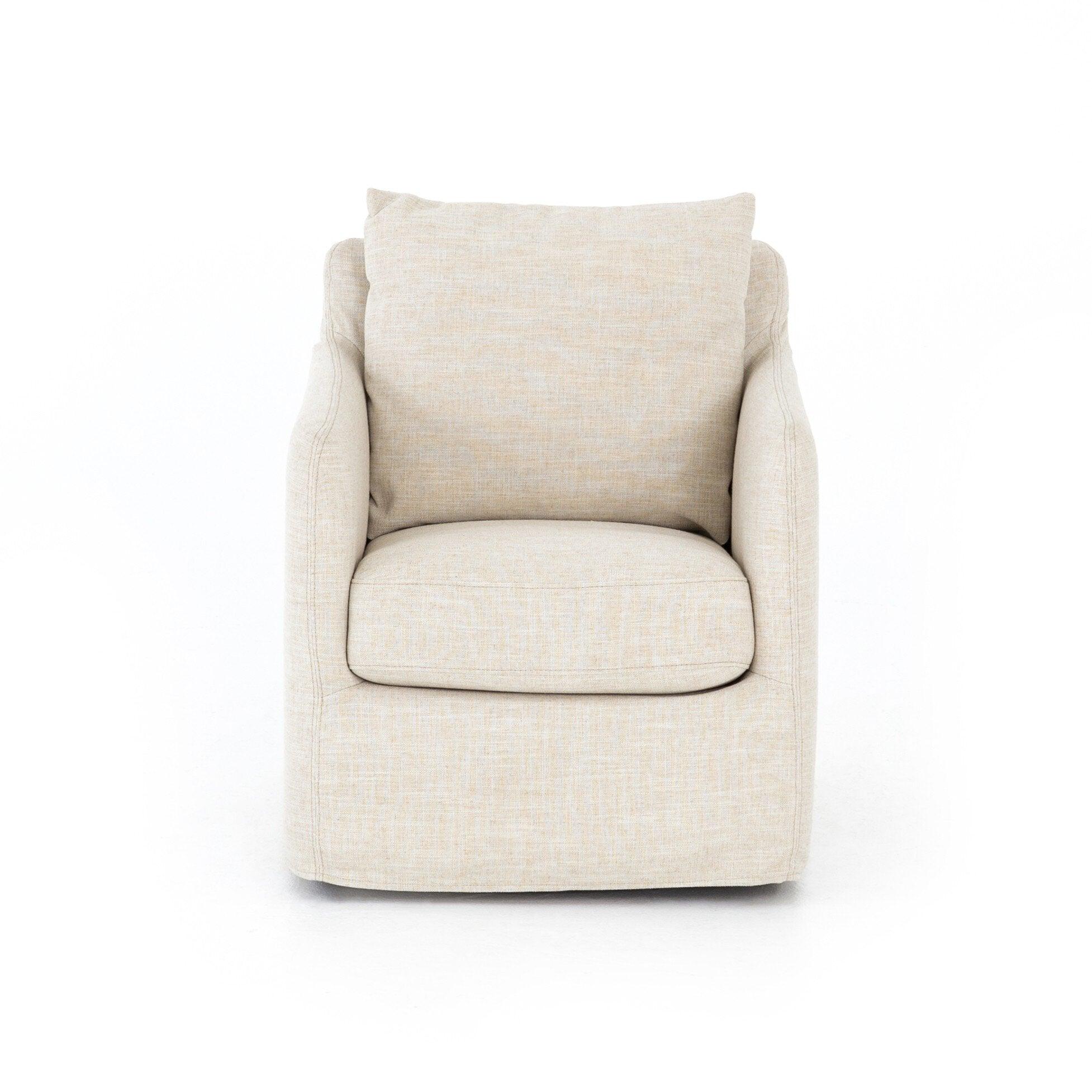 Banks Slipcover Swivel Chair - Remutear