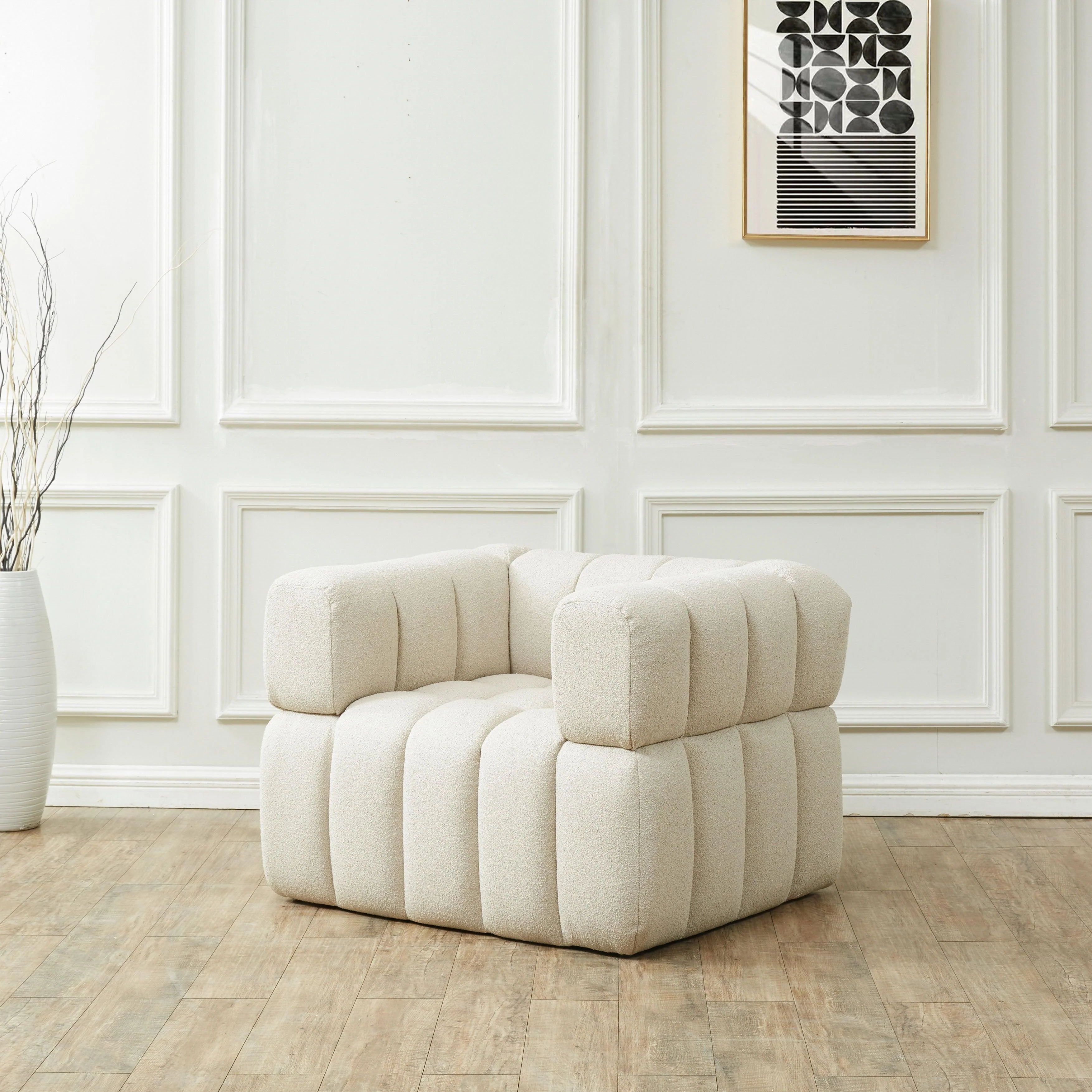 Calyna Tufted Boucle Accent Chair - Remutear