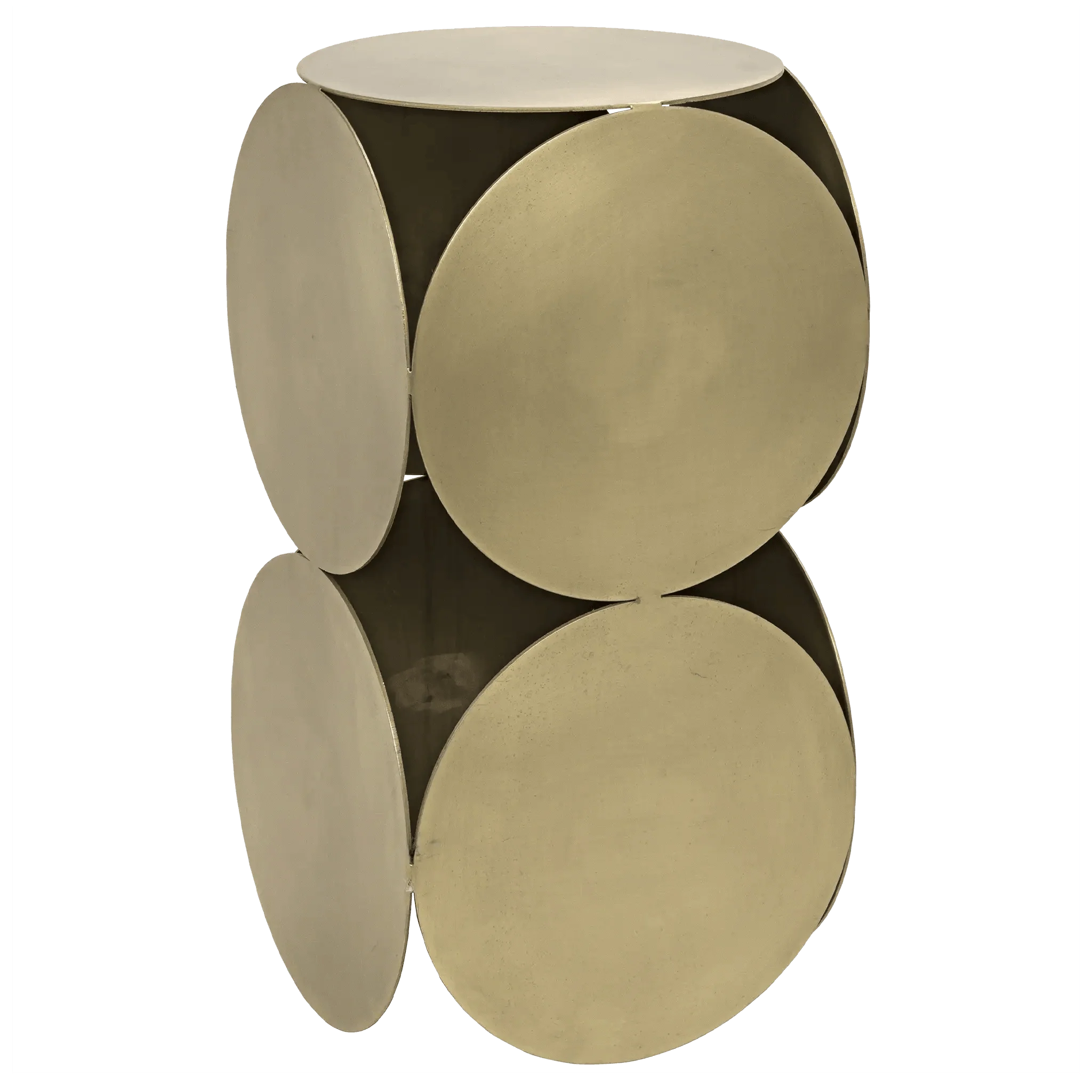 Lola Side Table, Metal with Brass Finish - Remutear