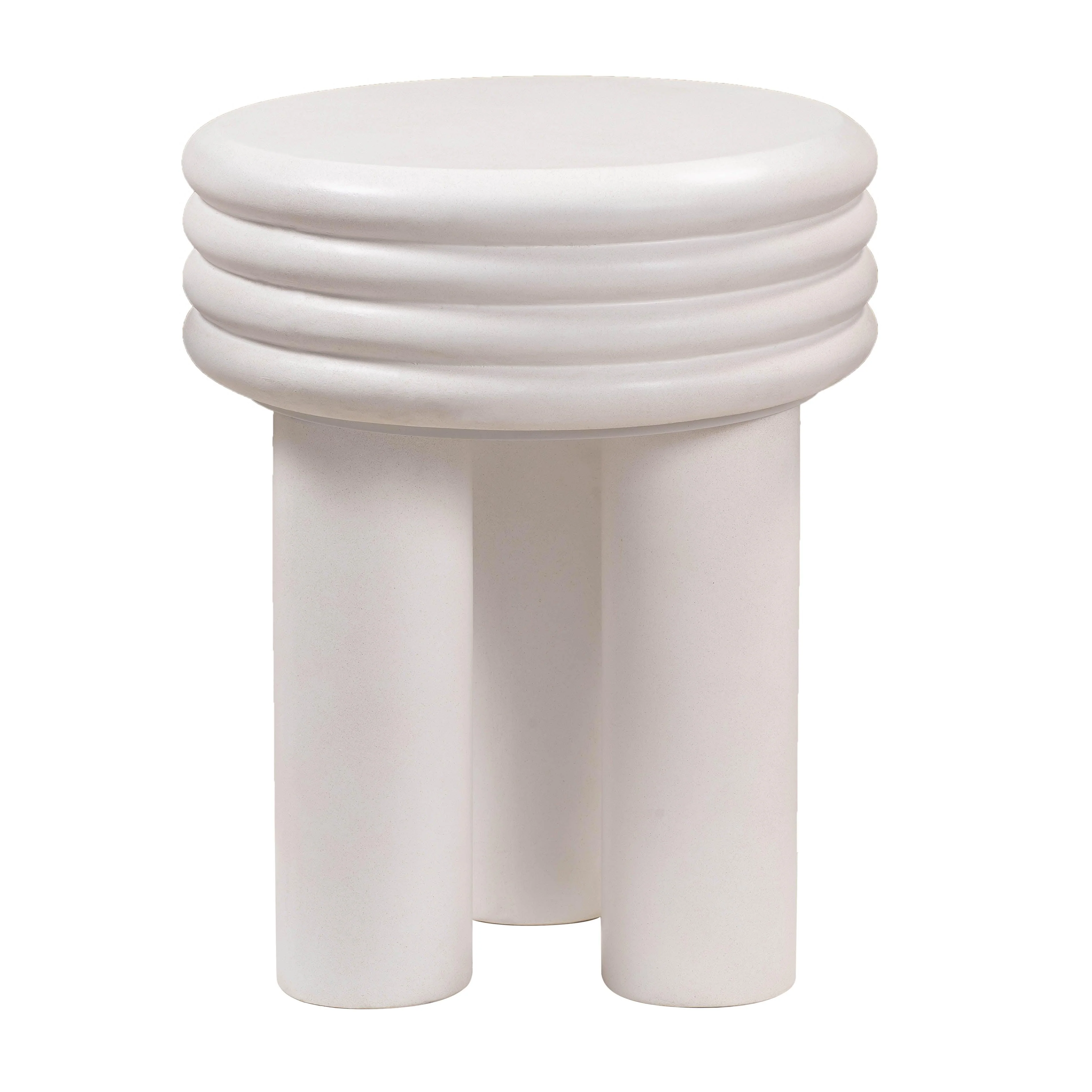 Delta Ivory Concrete Side Table - Remutear