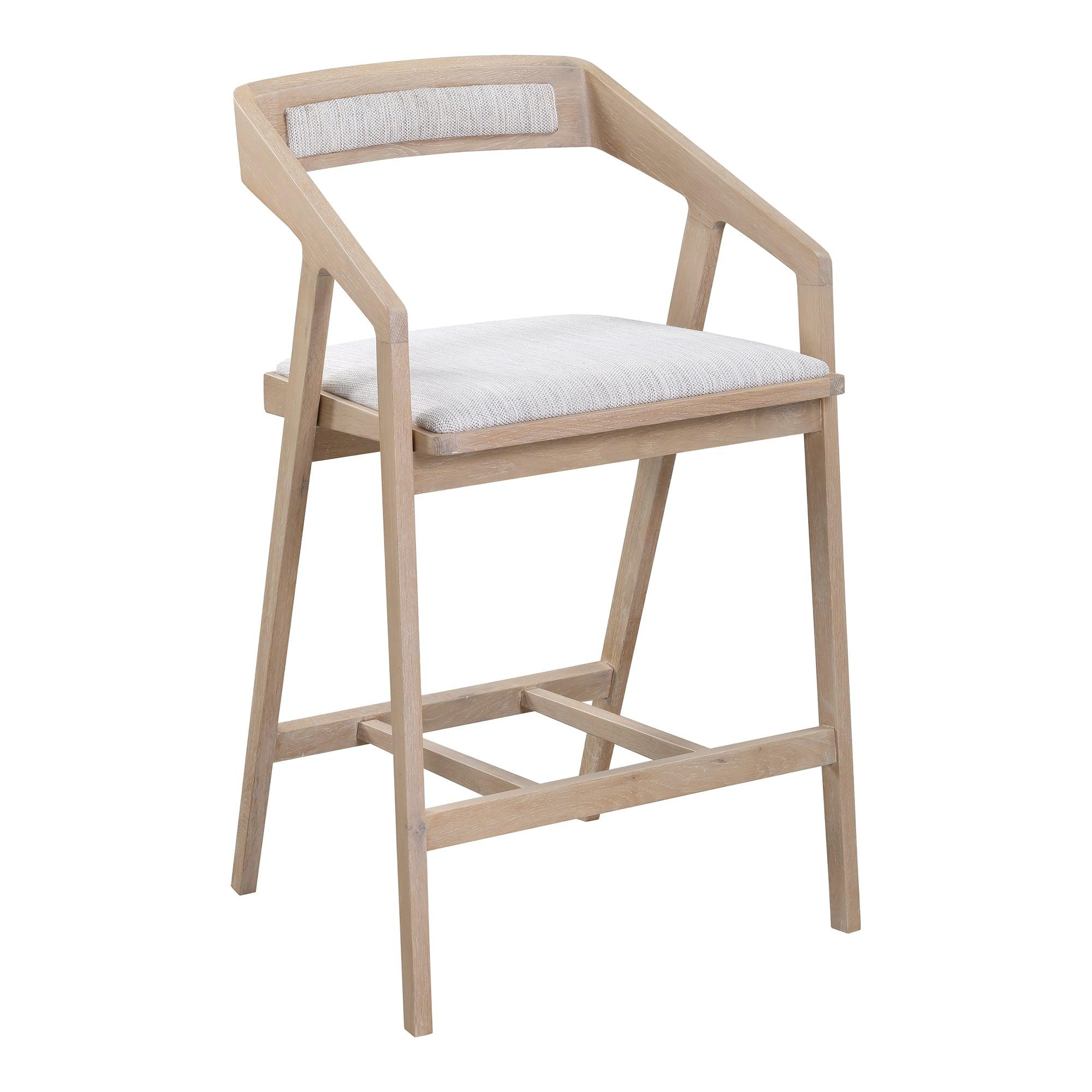 Padma Oak Counter Stool Light Grey - Remutear