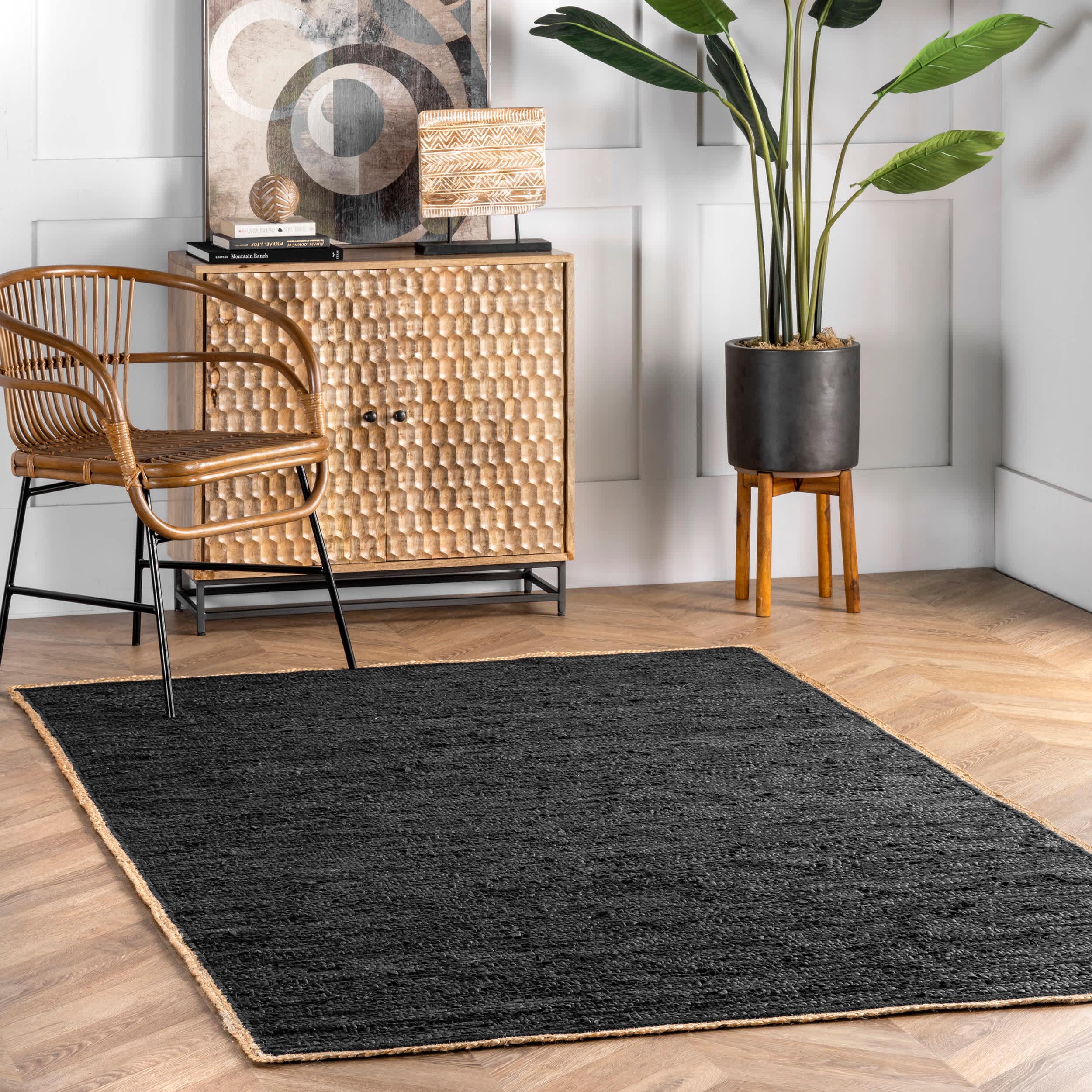 Sabby Hand Woven Leather Flatweave Area Rug - Remutear