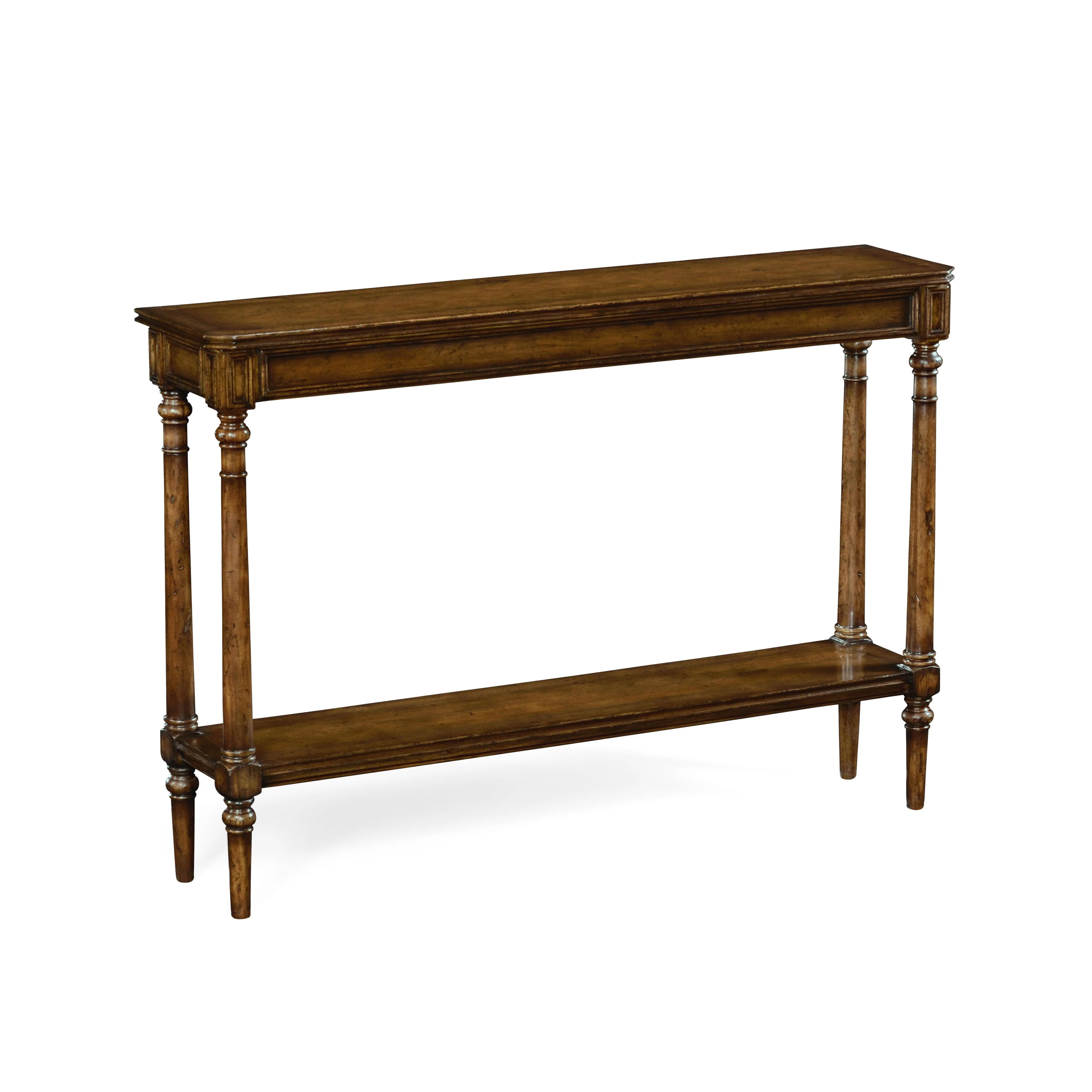 Curated Narrow Dark Walnut Console Table - Remutear