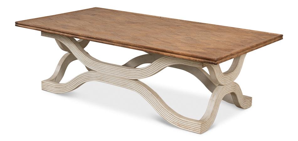 Wavy Coffee Table - Antique White - Remutear