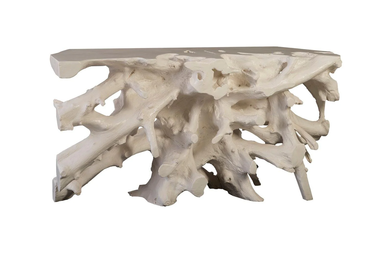 Cast Root Console Table, Gel Coat White - Remutear