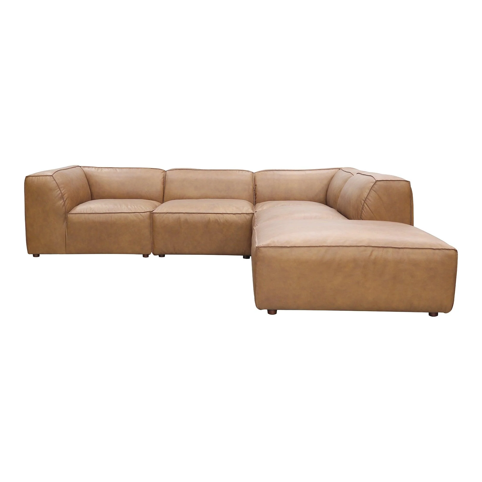 Form Classic L Modular Sectional Sonoran Tan Leather - Remutear