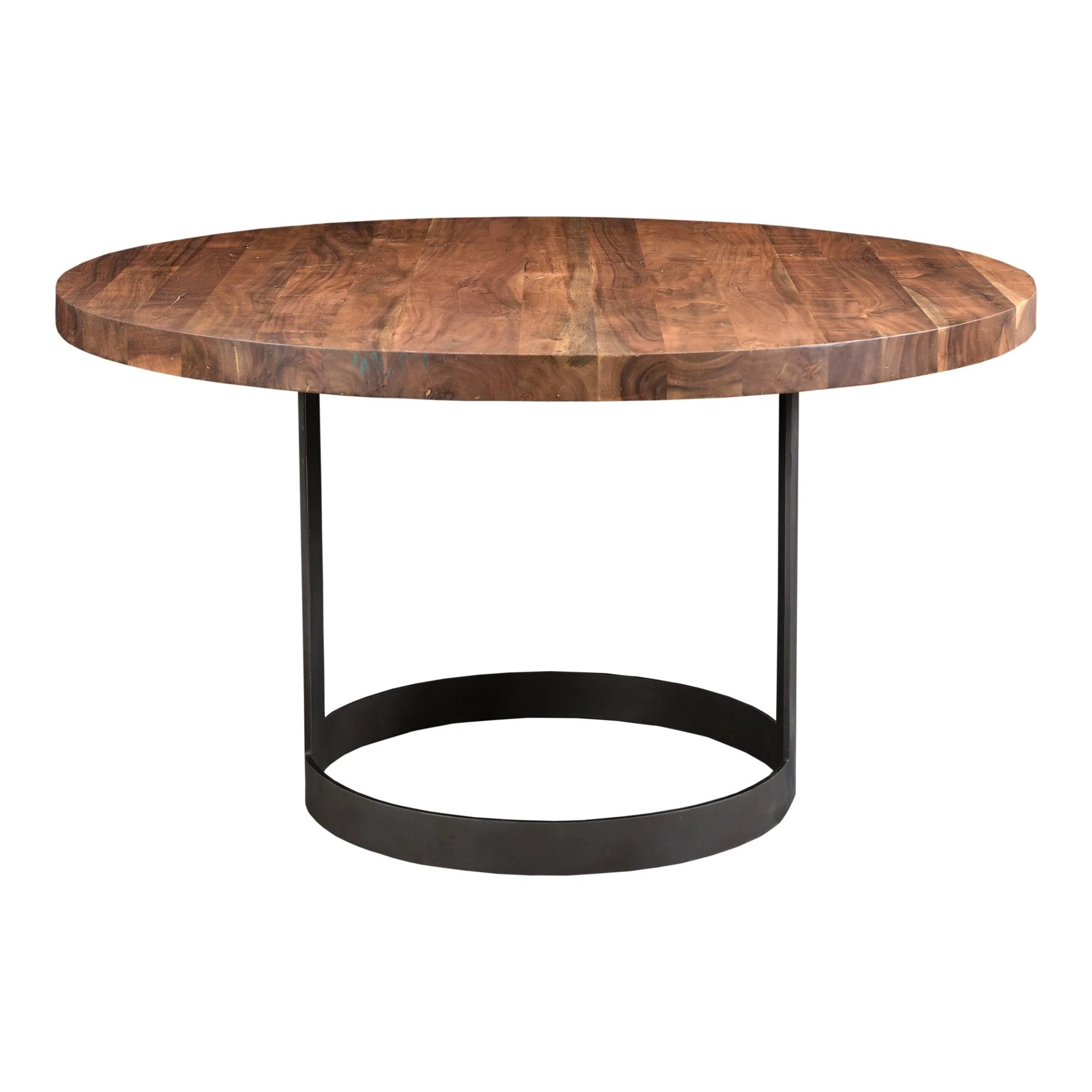 Bent Round Dining Table 54In Smoked - Remutear