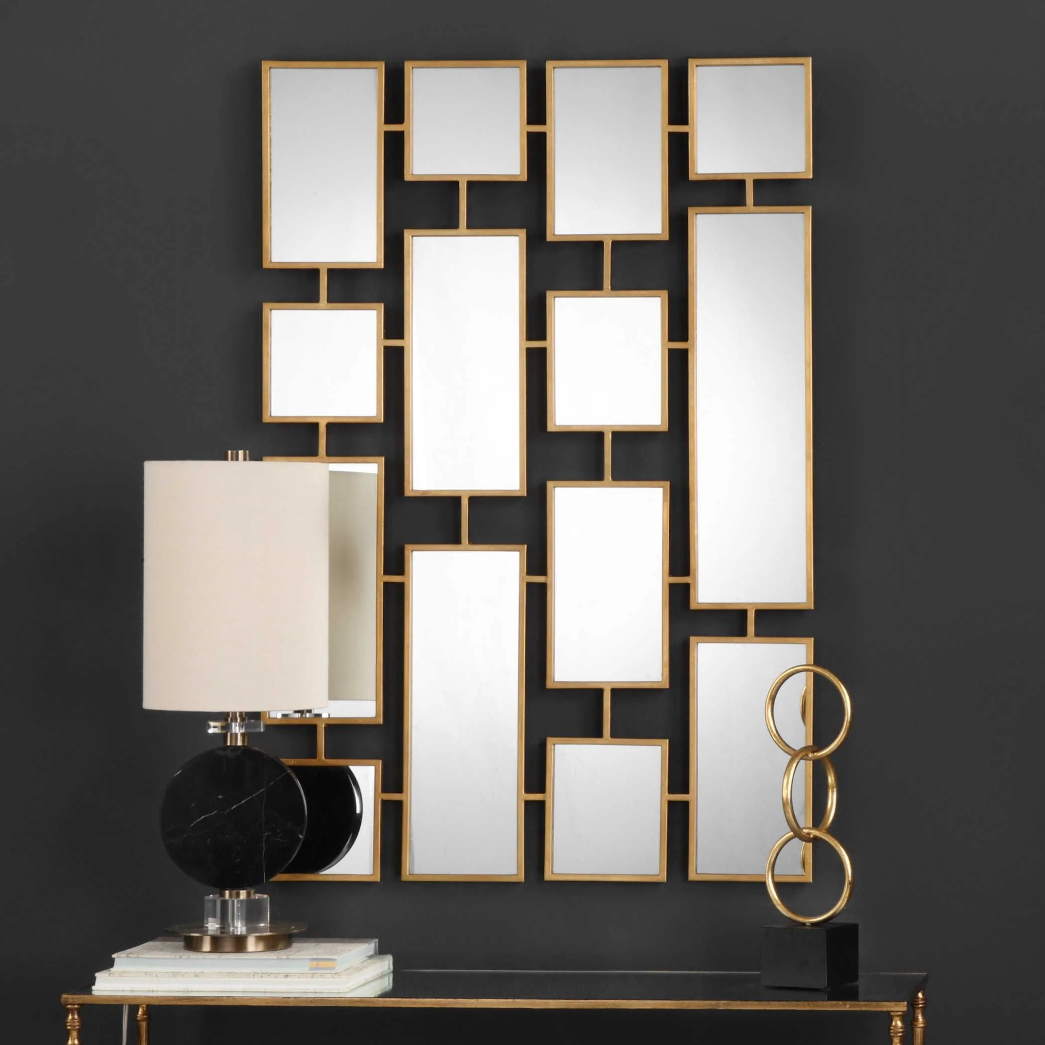 KENNON FORGED GOLD RECTANGLES MIRROR - Remutear