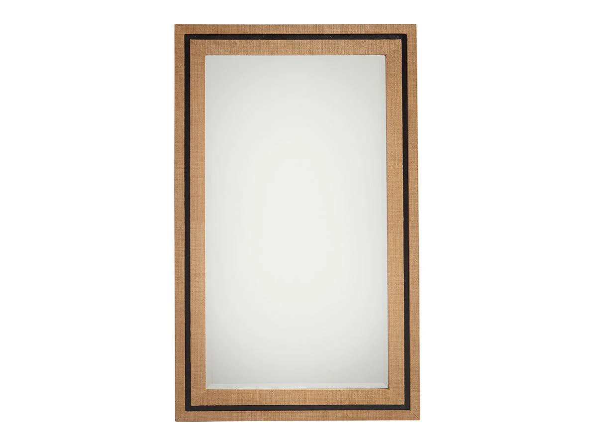 Newport La Costa Rectangular Raffia Mirror - Remutear