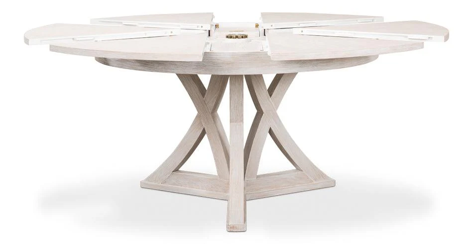 Giselle Jupe Dining Tbl Lg Whitewash Wht - Remutear