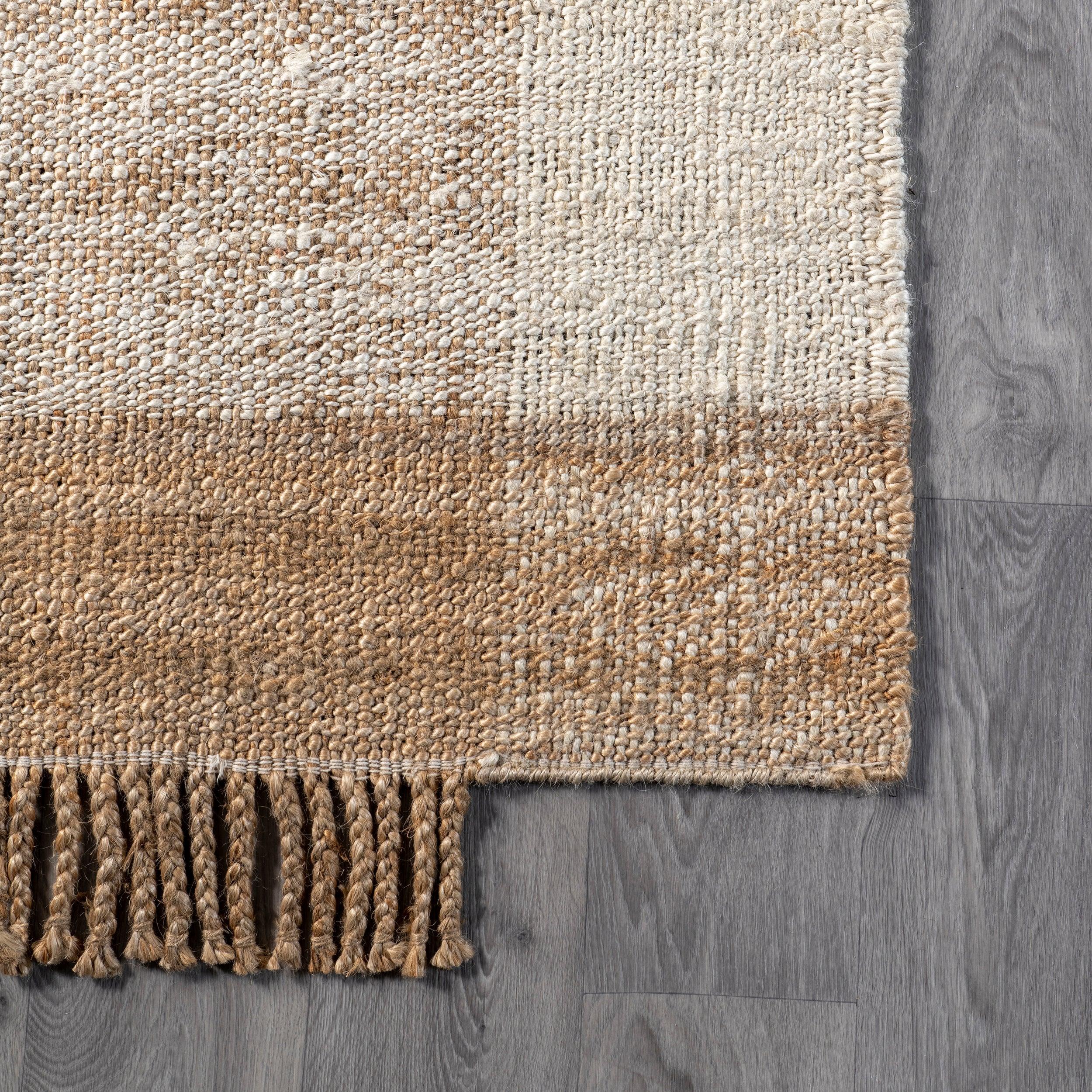 Fletcher Casual Jute Middle Tassel Area Rug - Remutear