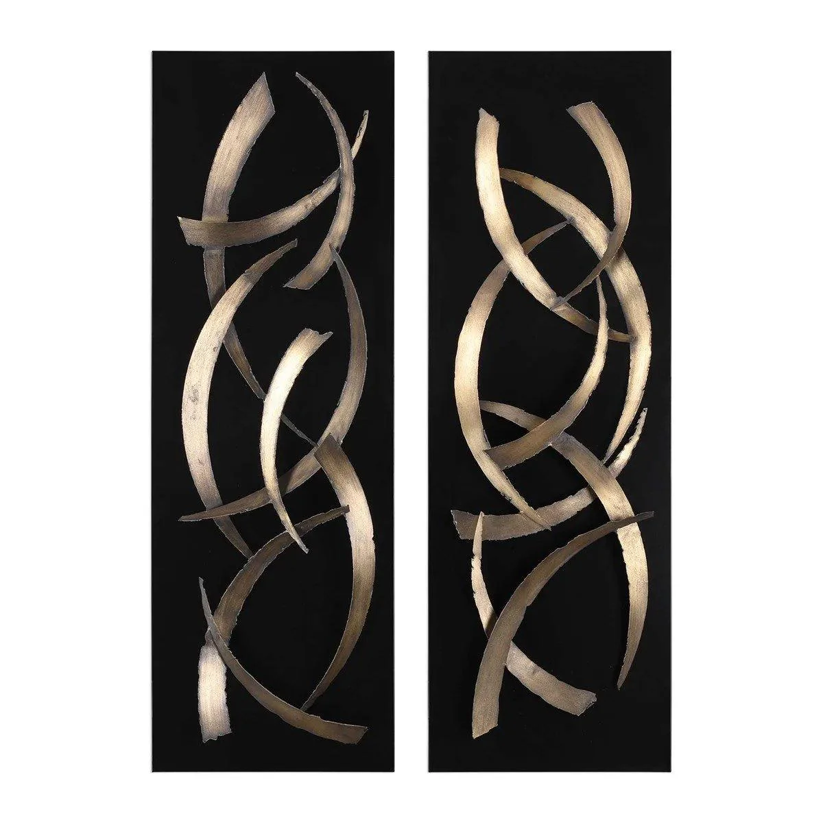 BRUSHSTROKES METAL WALL PANELS SET OF 2 - Remutear