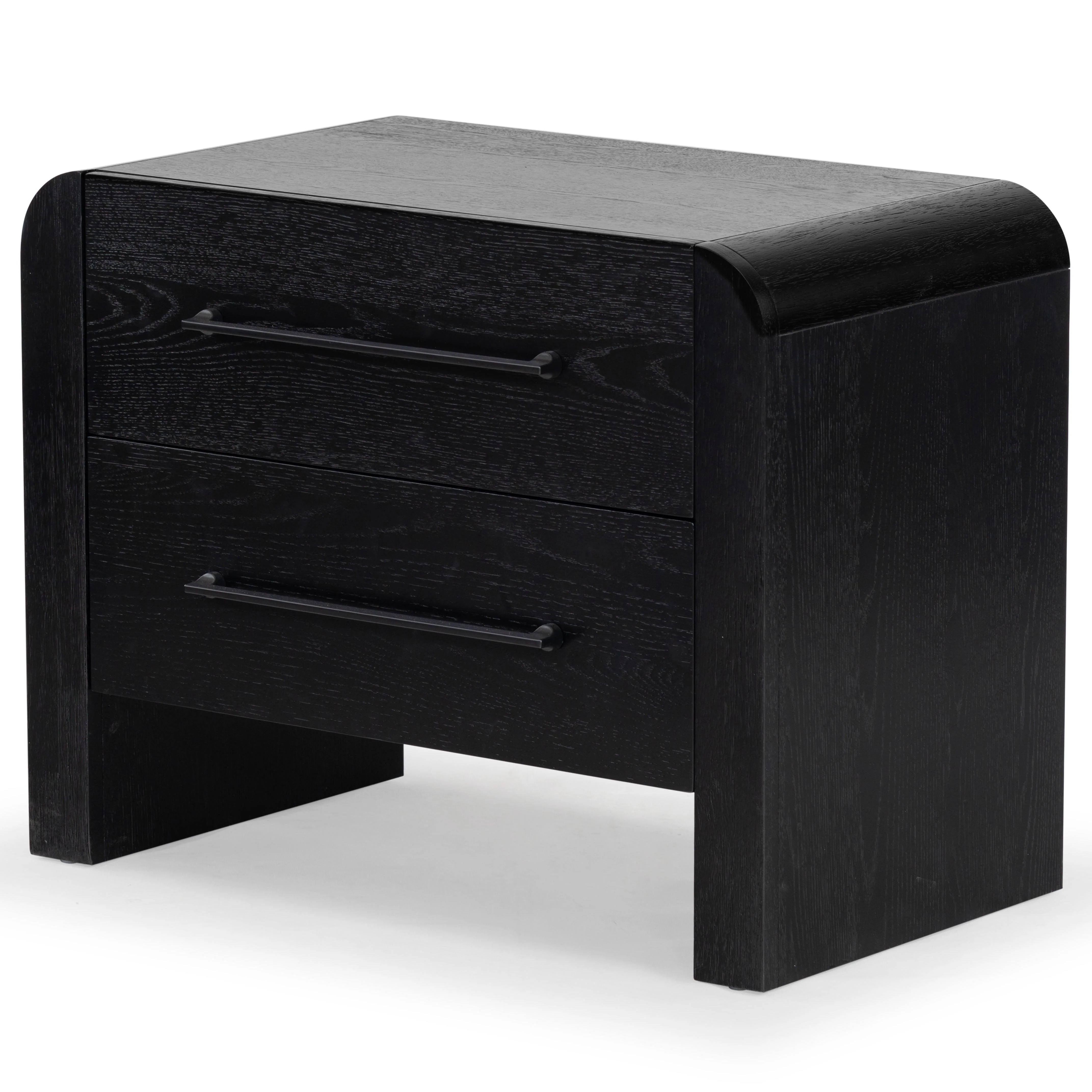 Katrina Wood 2 Drawer Nightstand - Remutear