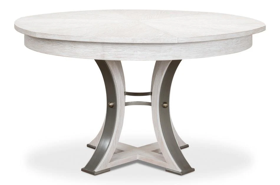 Tower Jupe Dining Table Med Whitewash Wh - Remutear