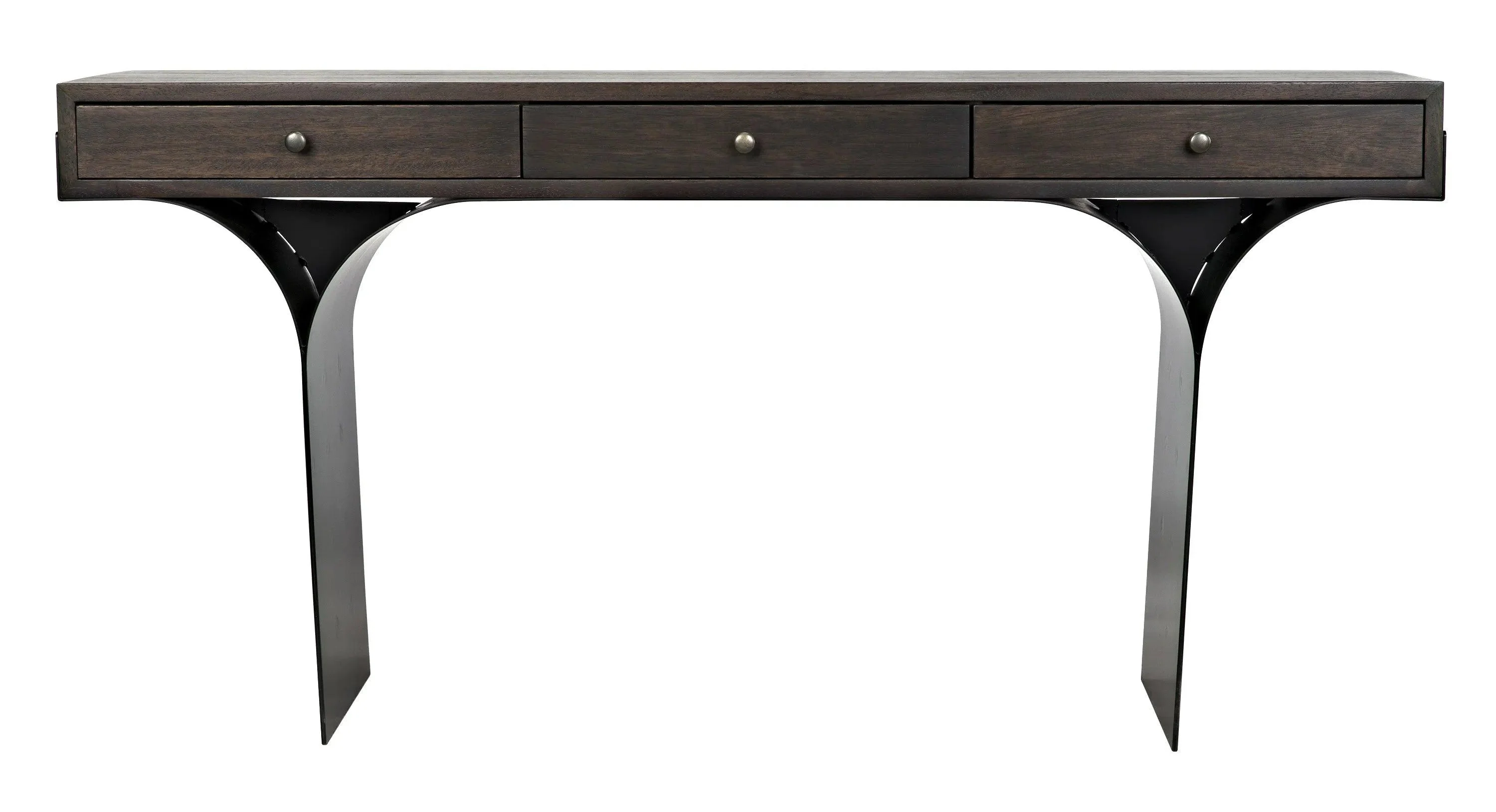 Truss Desk, Ebony Walnut with Steel Legs - Remutear