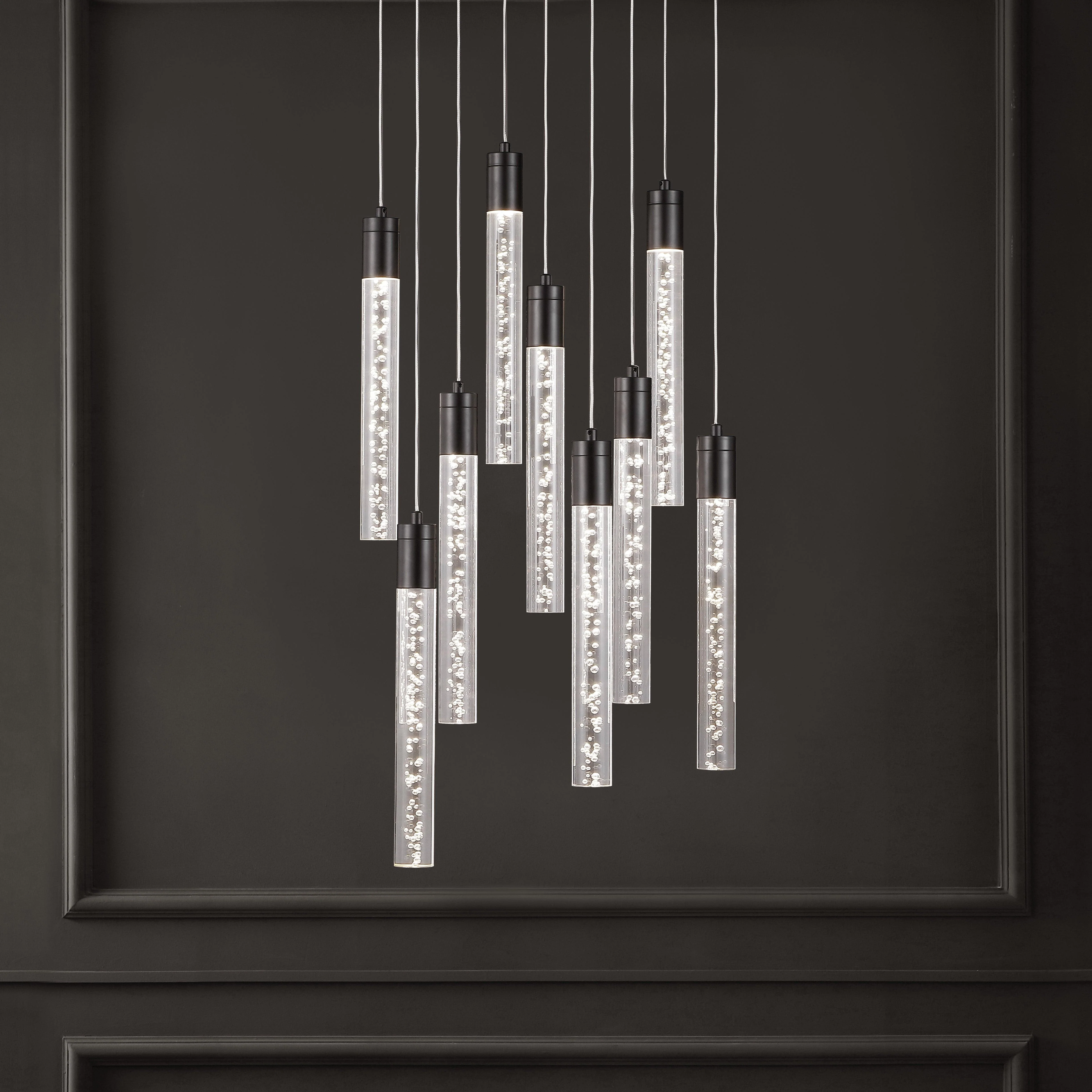 NICOLLE ACRYLIC 9 LIGHT CHANDELIER - Remutear