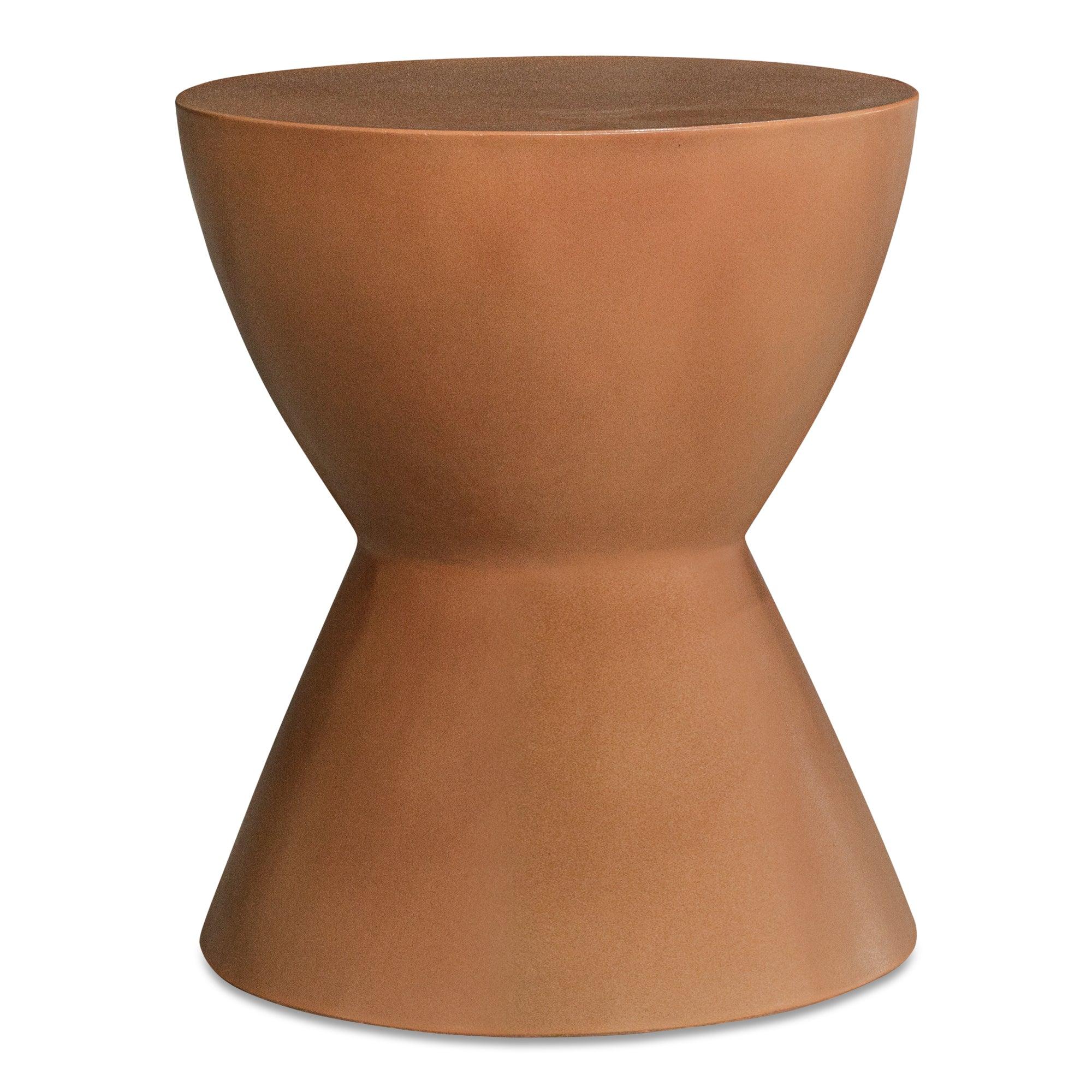Hourglass Outdoor Stool Terracotta - Remutear