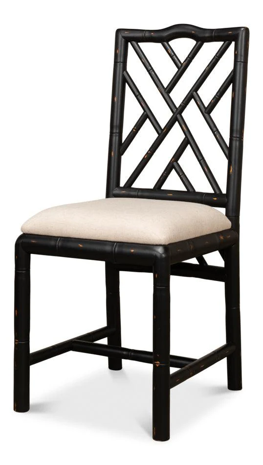 Brighton Bamboo Side Chair Black - Set of 2 - Remutear