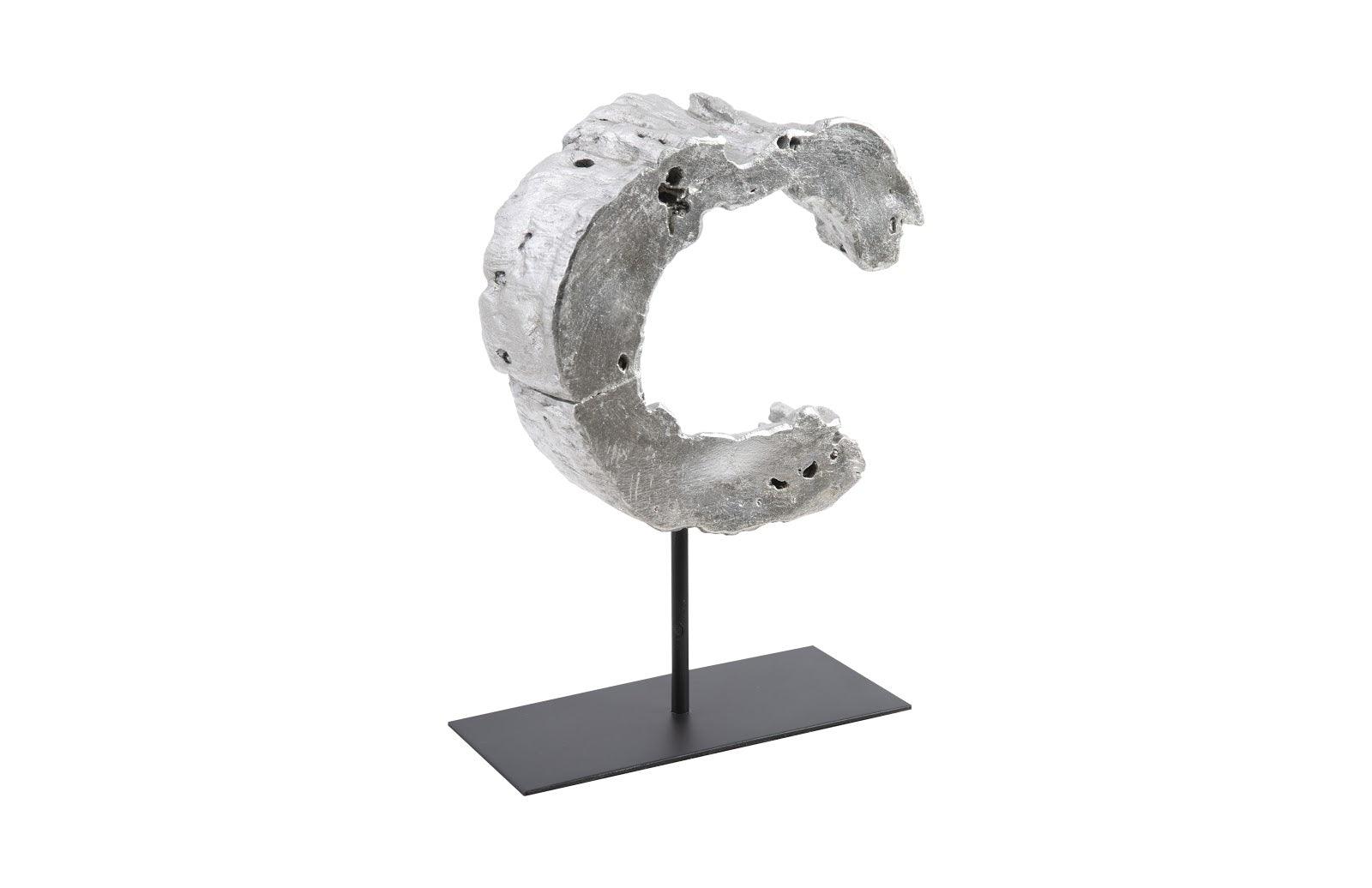 Cast Eroded Wood Circle on Stand - Remutear