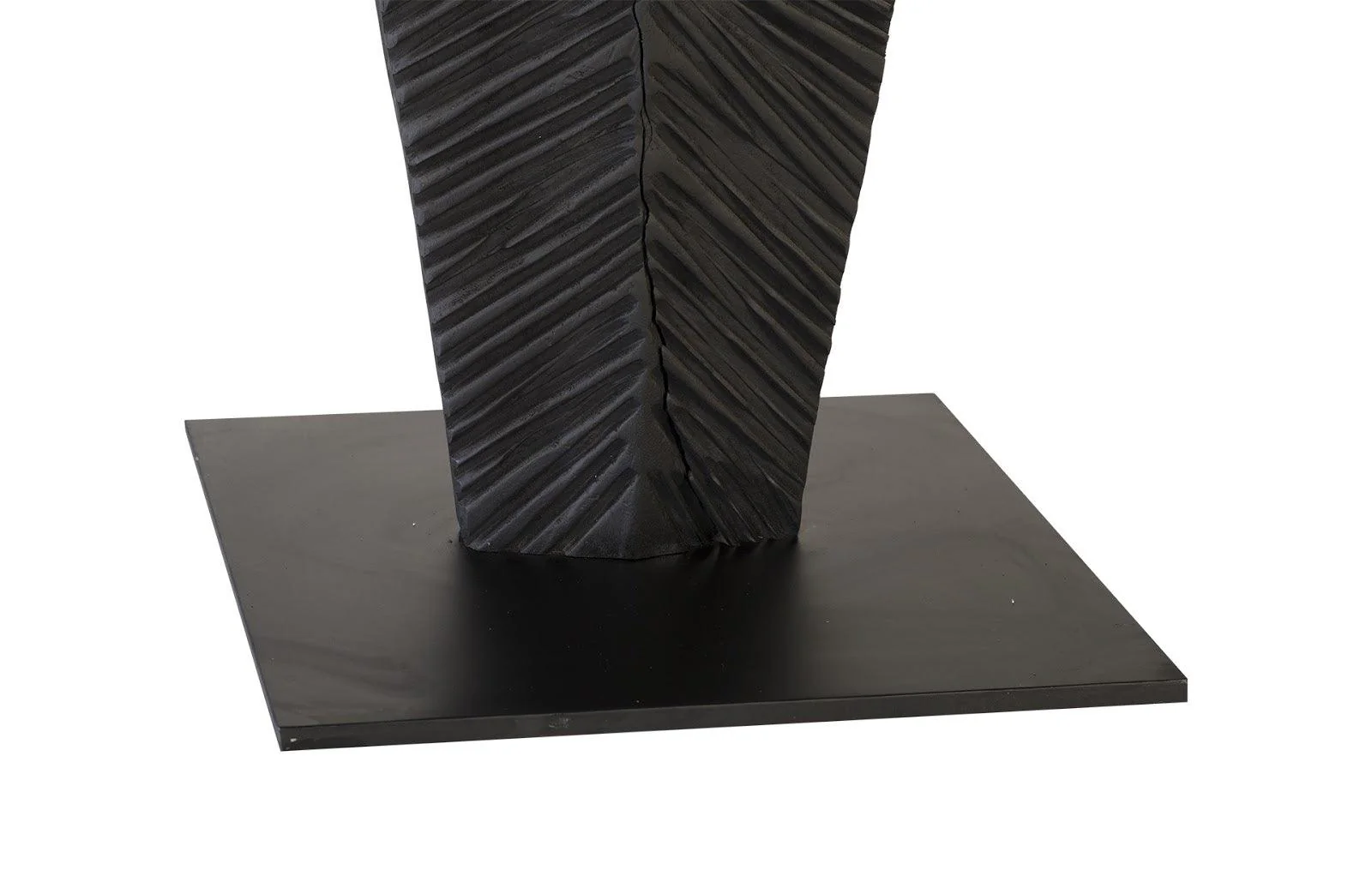 Carved Leaf on Stand, Burnt, LG - Remutear