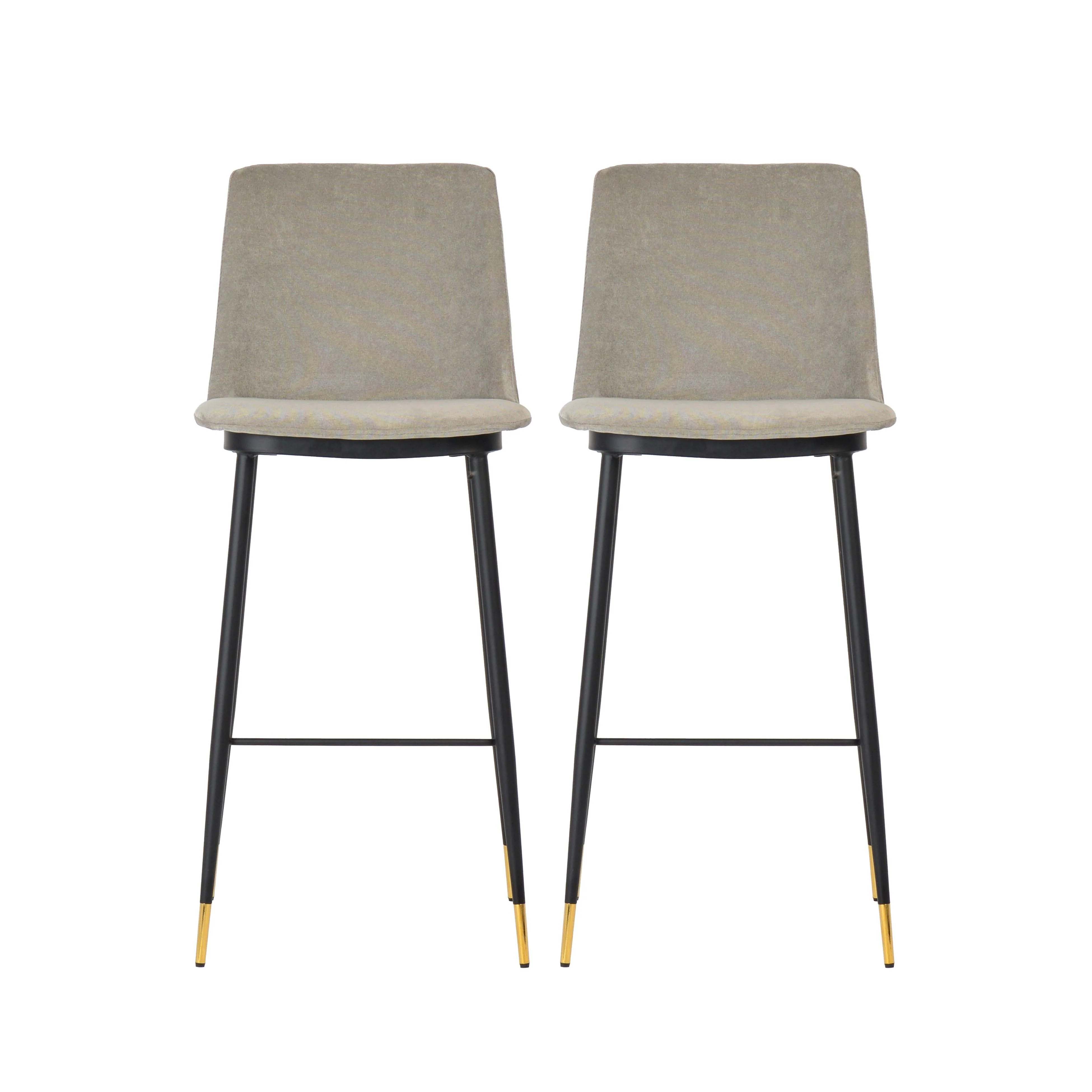 Evora Grey Velvet Counter Stool (Set of 2) - Remutear