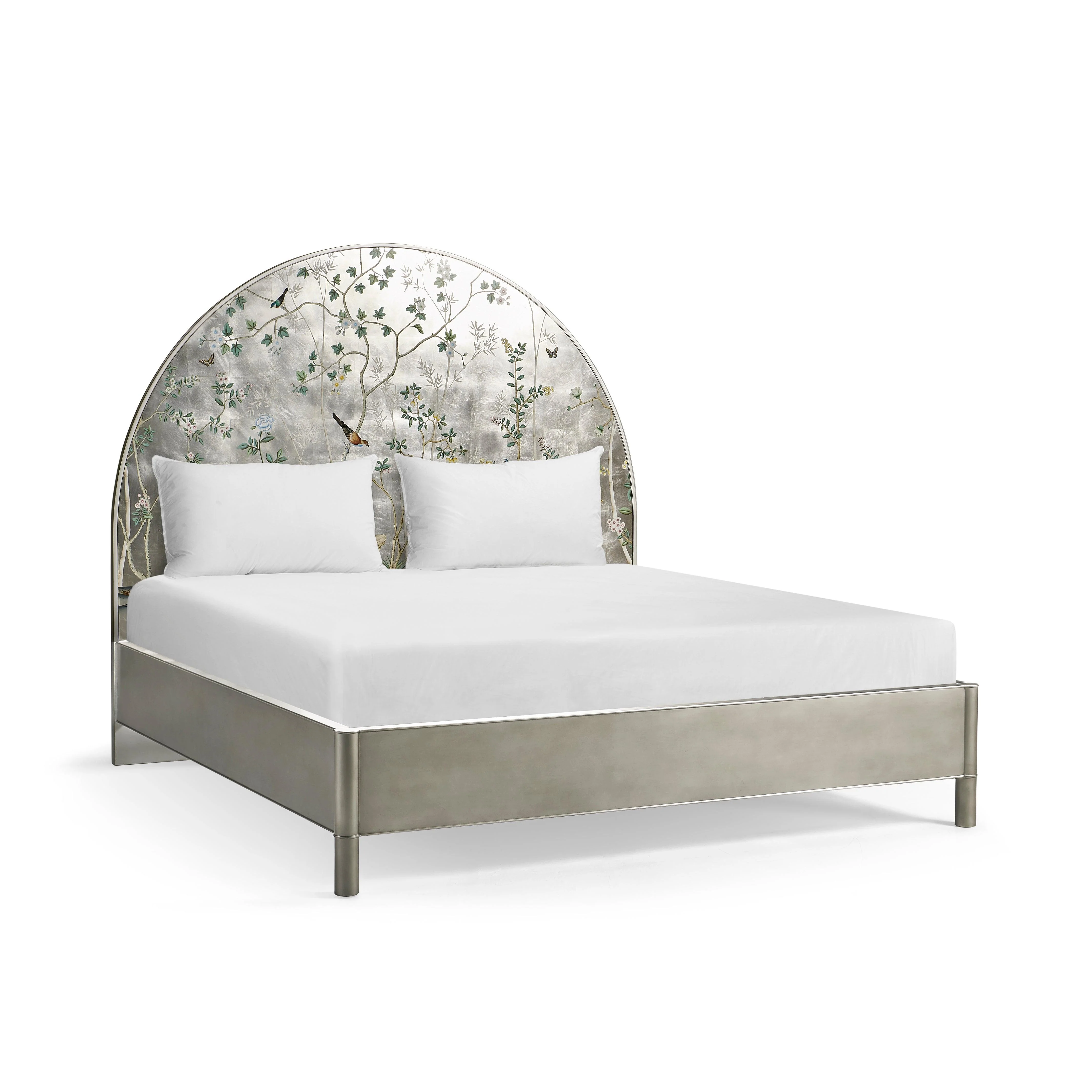 Shimmering Moon Half Round King Panel Bed - Remutear