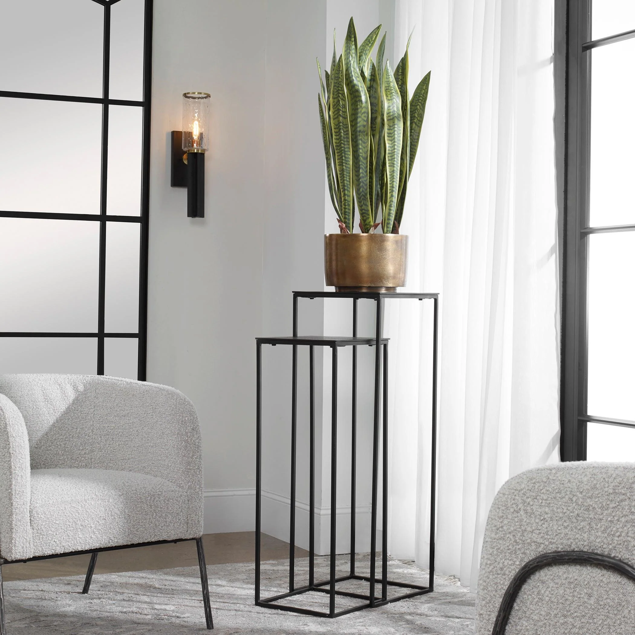 Coreene Nesting Pedestal Tables, S/2 - Remutear