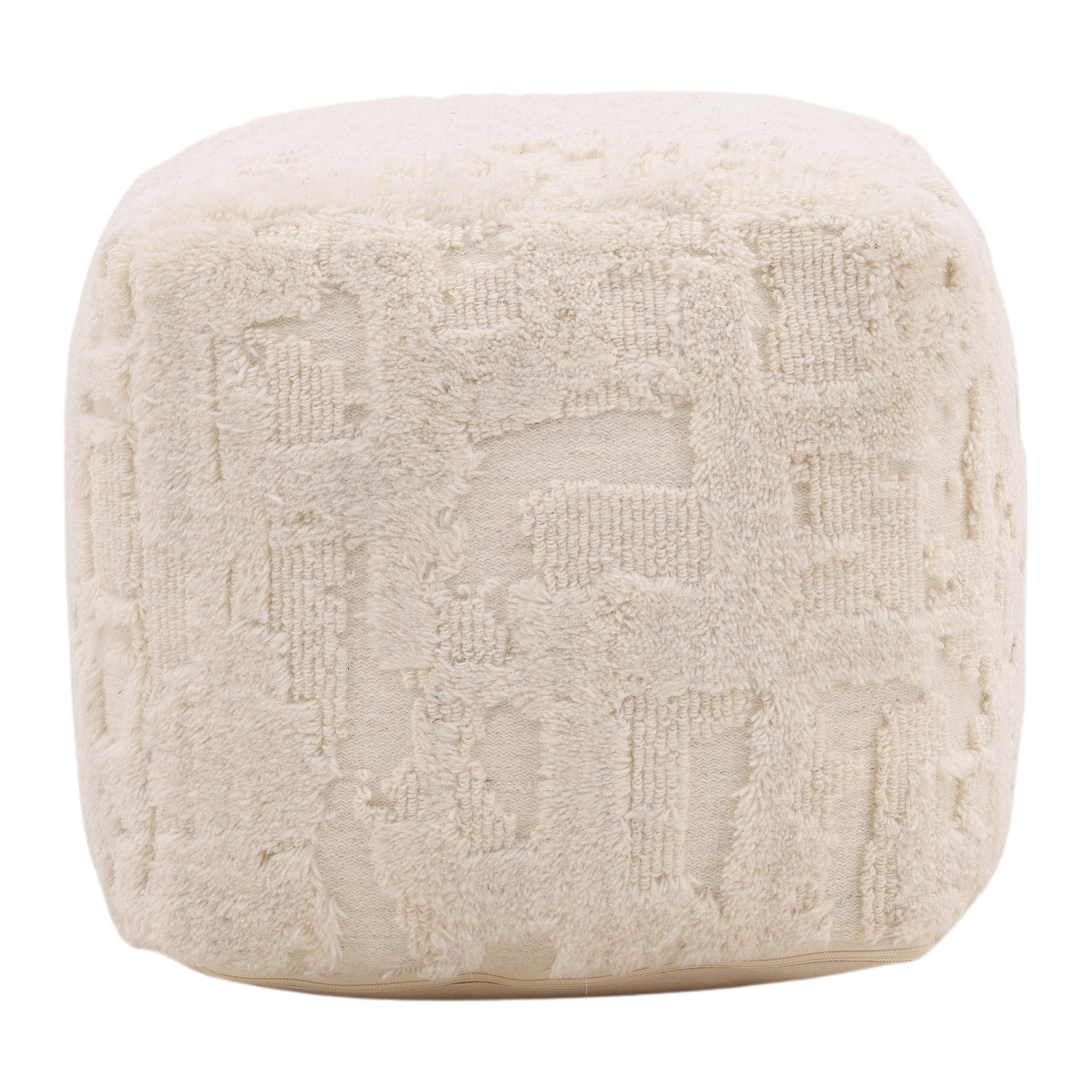 Hiver Pouf Ivory - Remutear