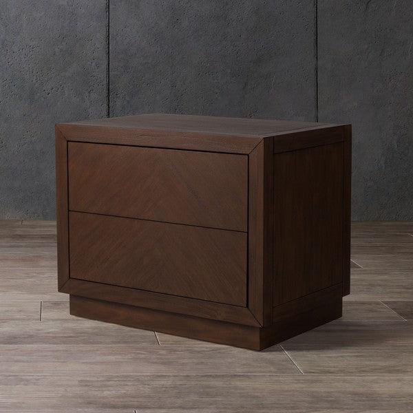 STEVE 2 DRAWER WOOD NIGHTSTAND - Remutear