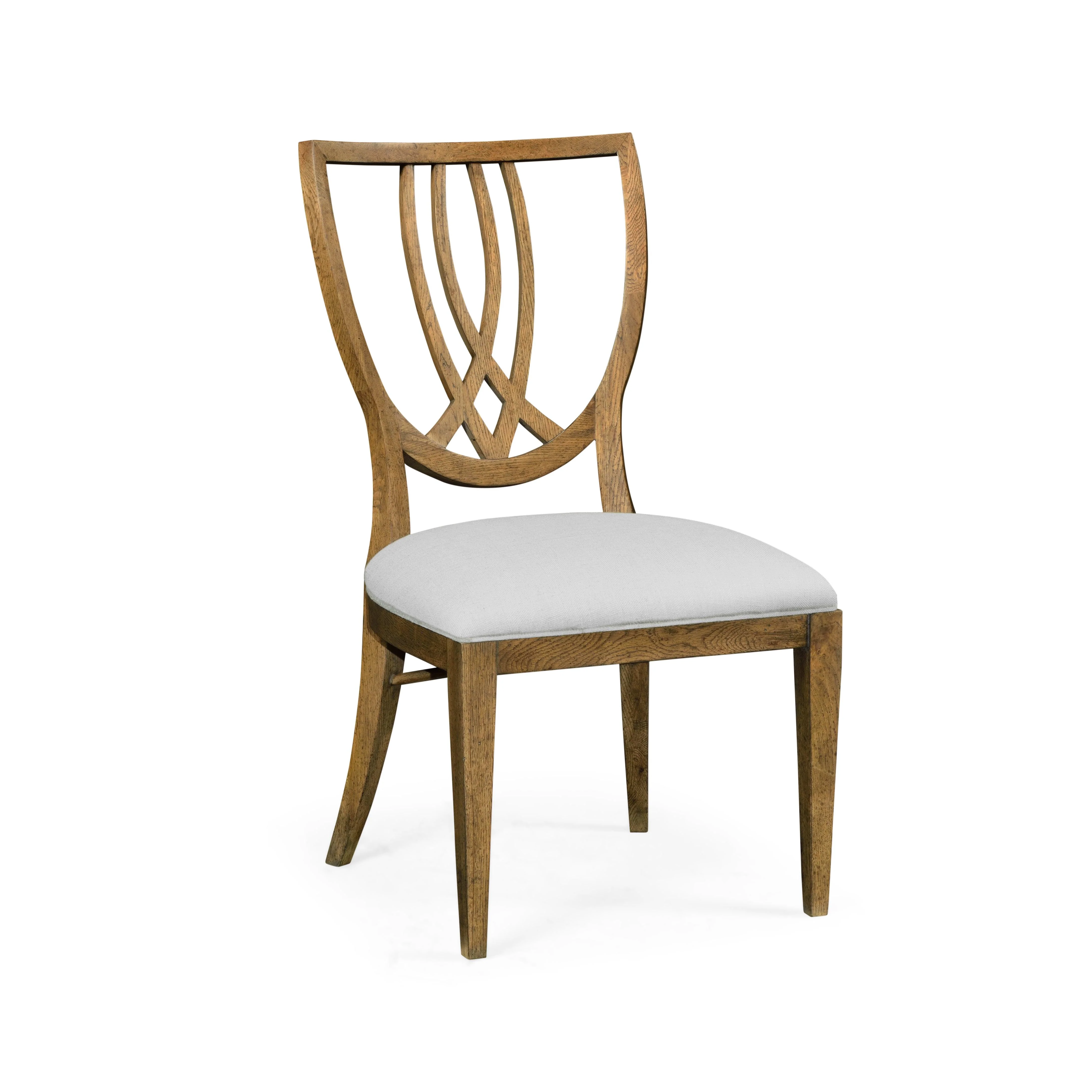 Casual Accents Shield Back English Brown Oak Side Chair - Remutear