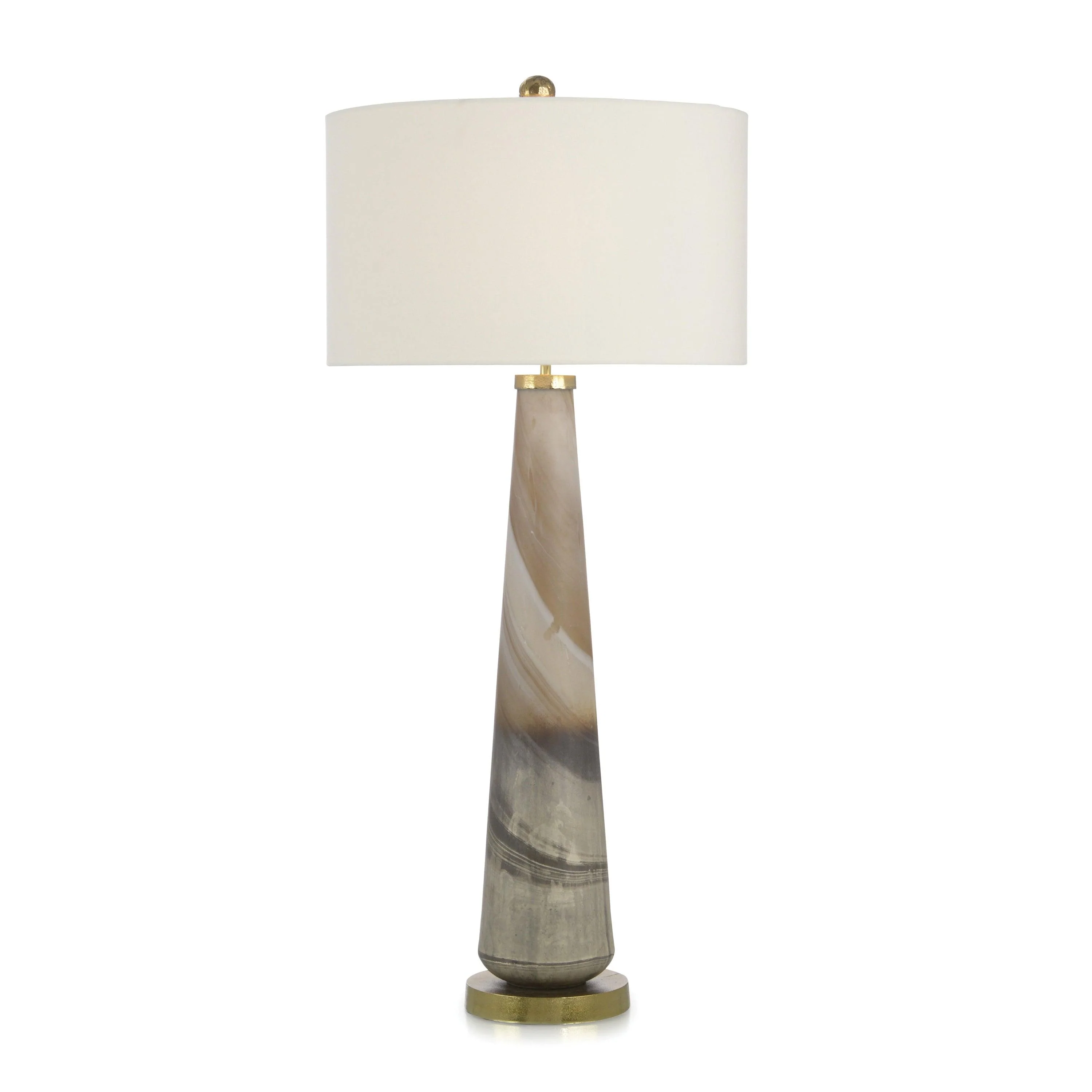 Furling Cream and Caramel Buffet Lamp - Remutear