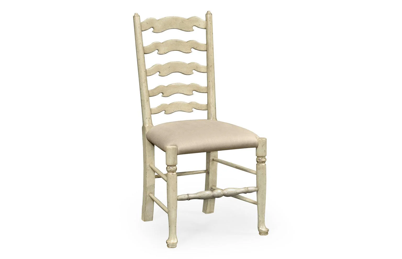 Casual Accents Grey Painted & Uph Ladderback Side Chair - Set of 2 - Remutear
