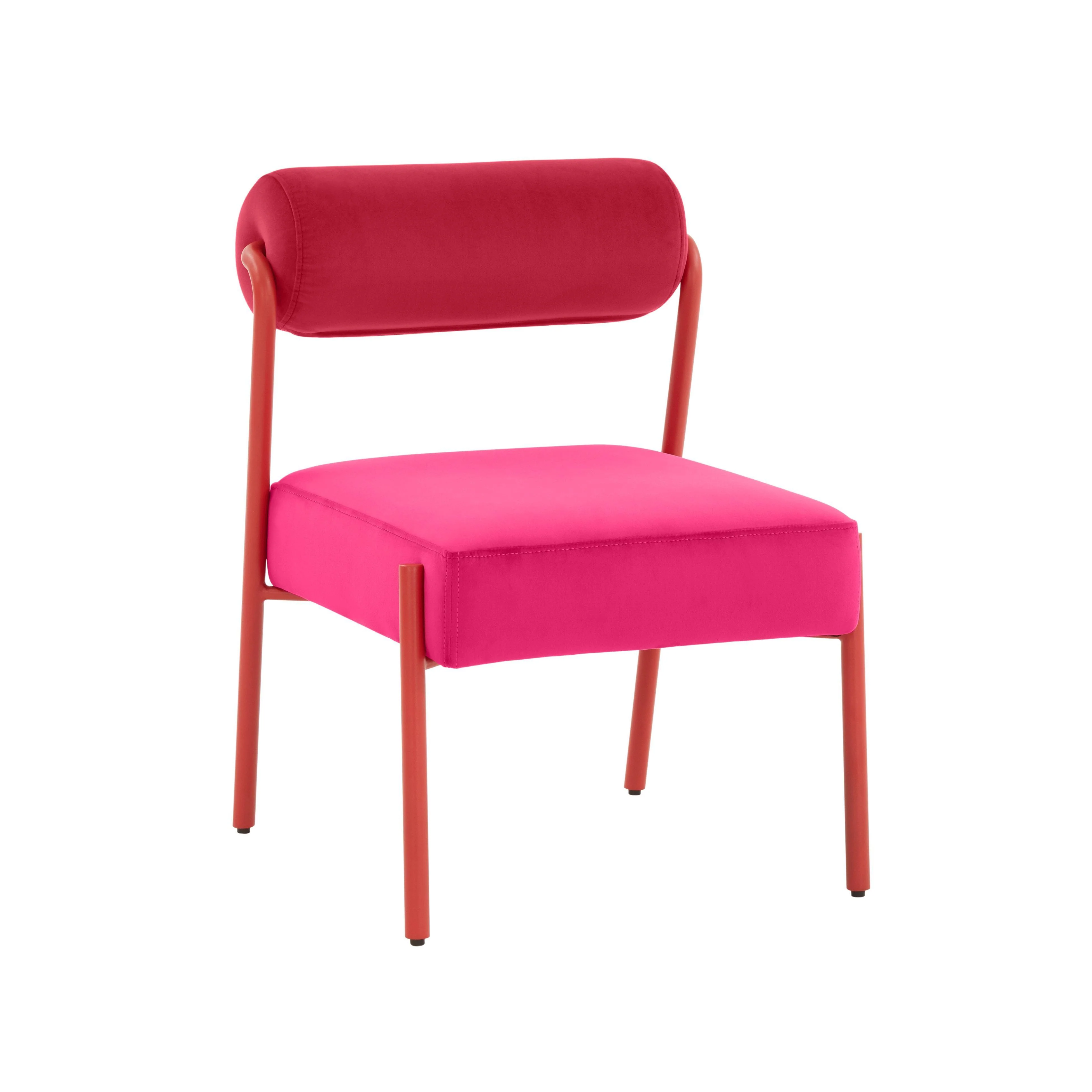 Jolene Hot Pink Velvet Dining Chair - Set of 2 - Remutear