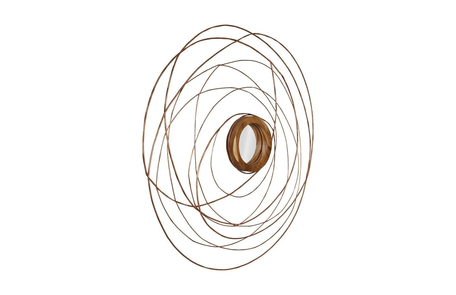 Nest Mirror, Chamcha Wood/Wire, Copper, SM - Remutear