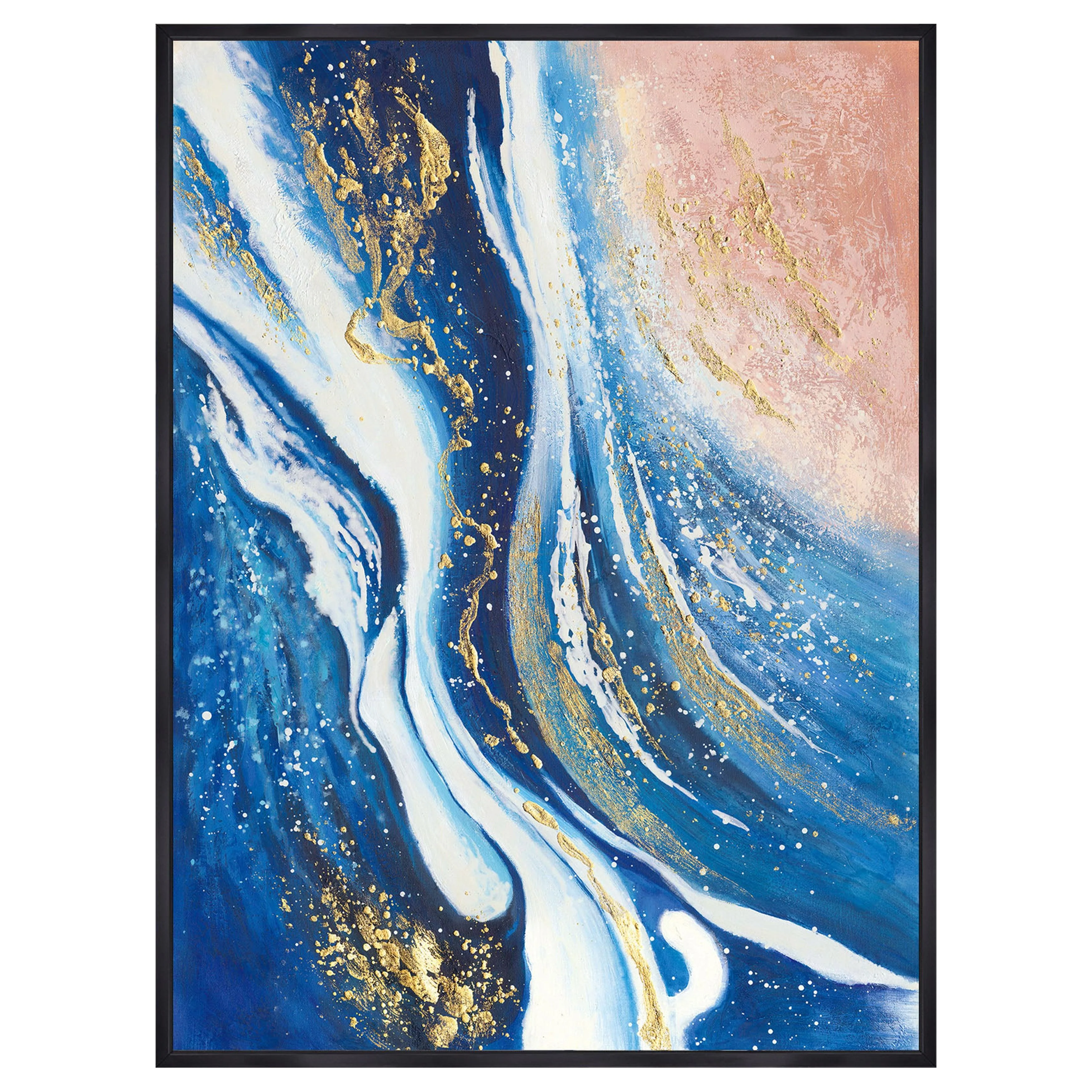30x40 Handpainted Abstract Canvas, Multi - Remutear