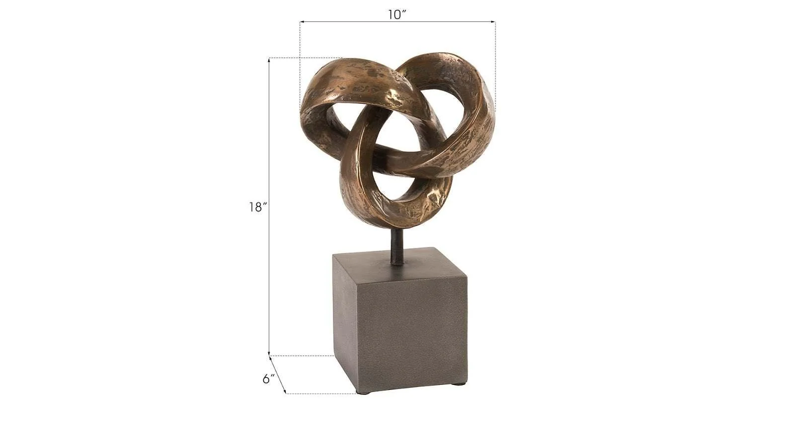 Trifoil Table Sculpture, Bronze - Remutear