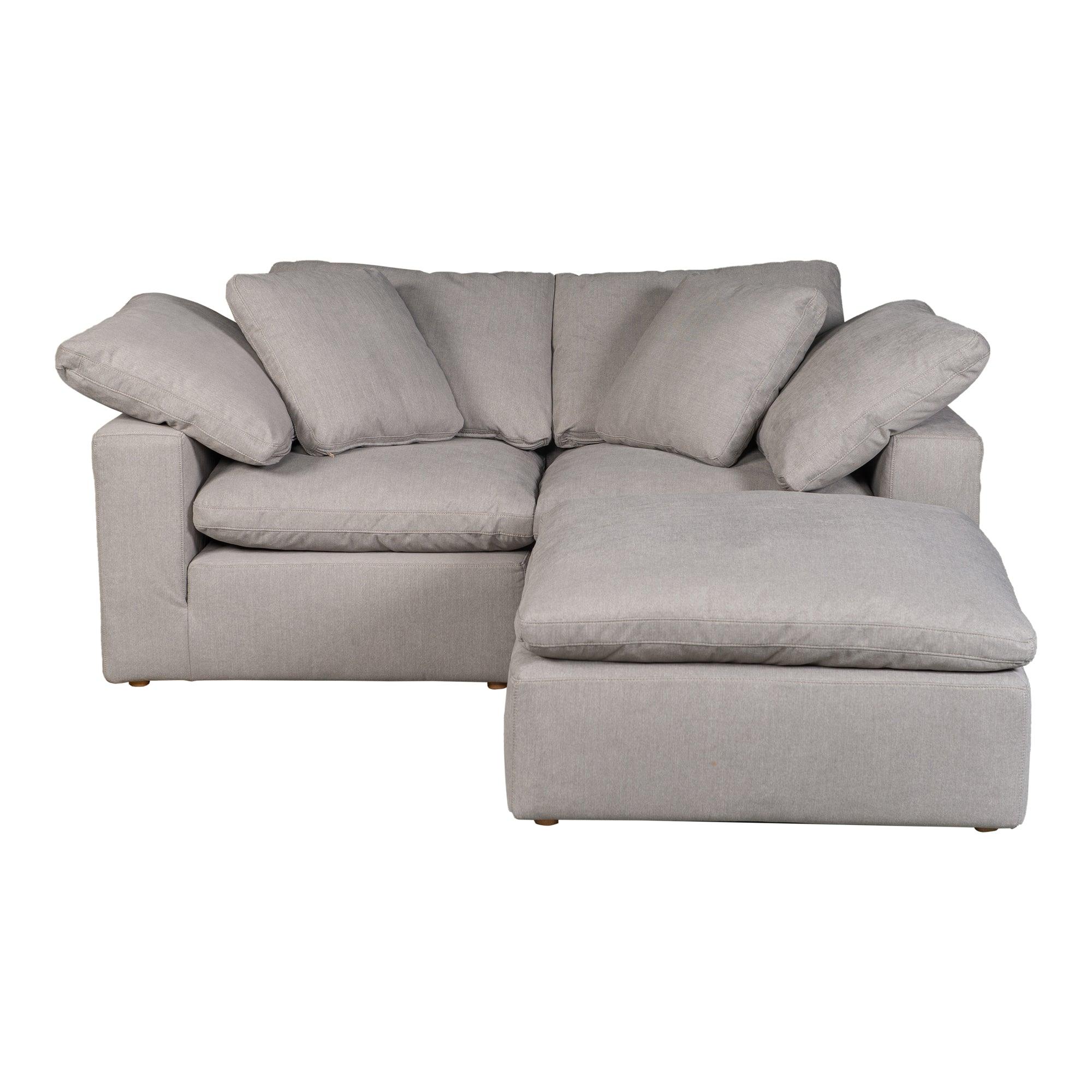 Terra Condo Nook Modular Sectional Performance Fabric Light Grey - Remutear