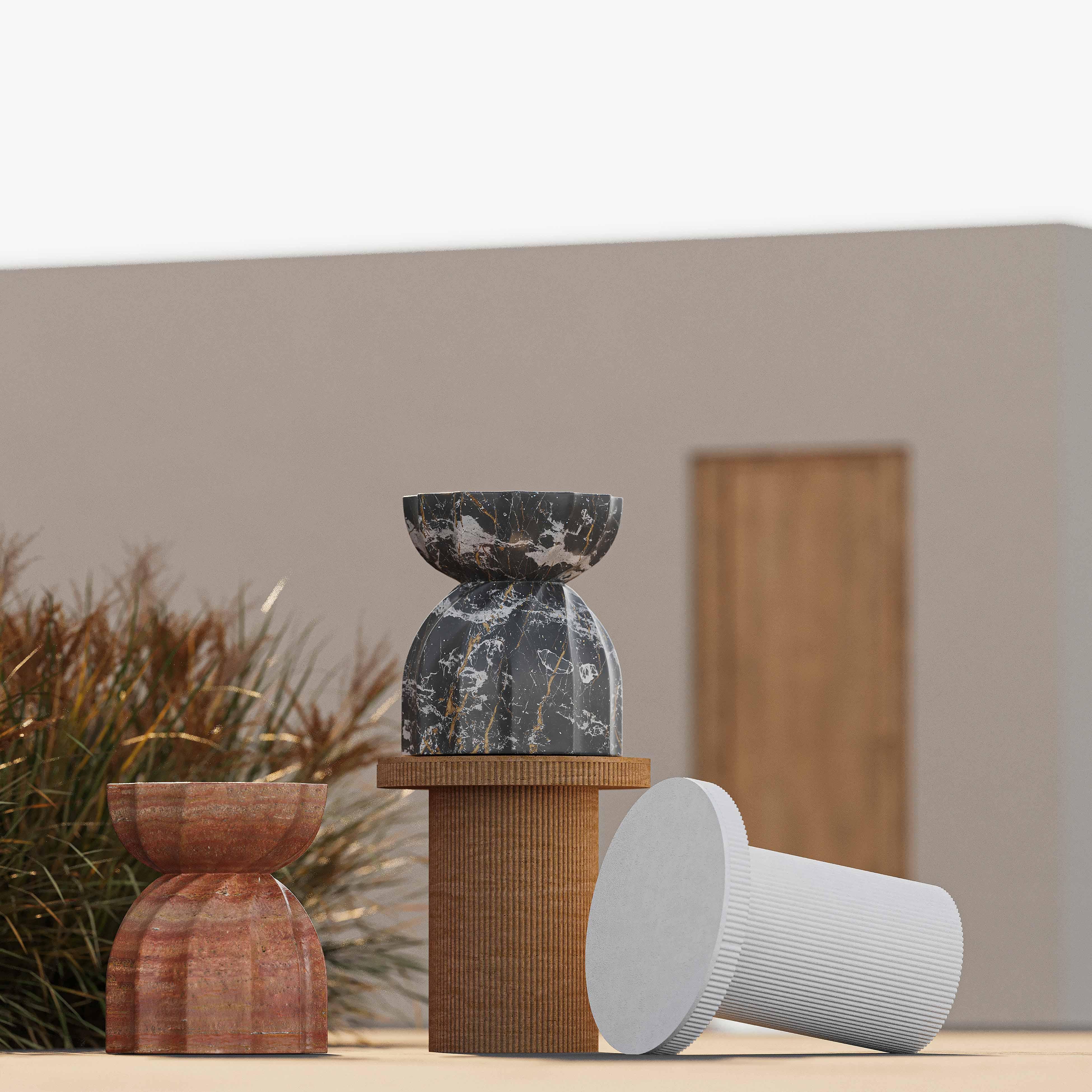 Darcy White Concrete Side Table - Remutear