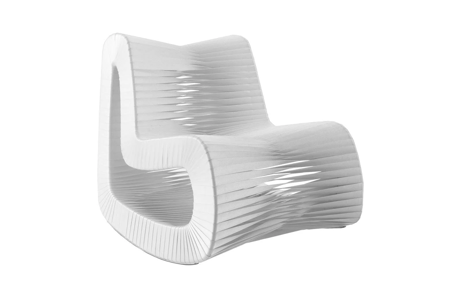 Seat Belt Rocking Chair, White - Remutear