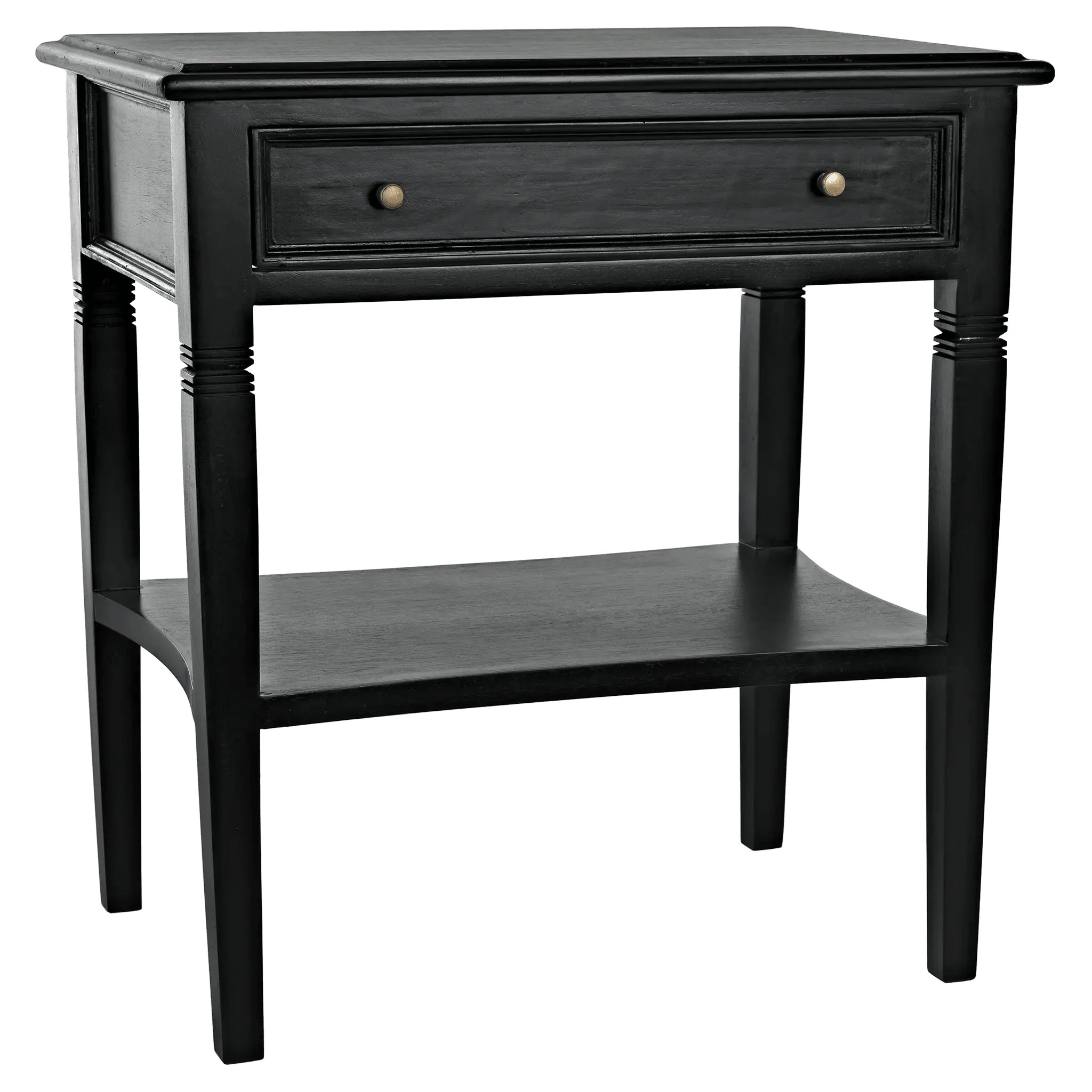 Oxford 1-Drawer Side Table, Hand Rubbed Black - Remutear