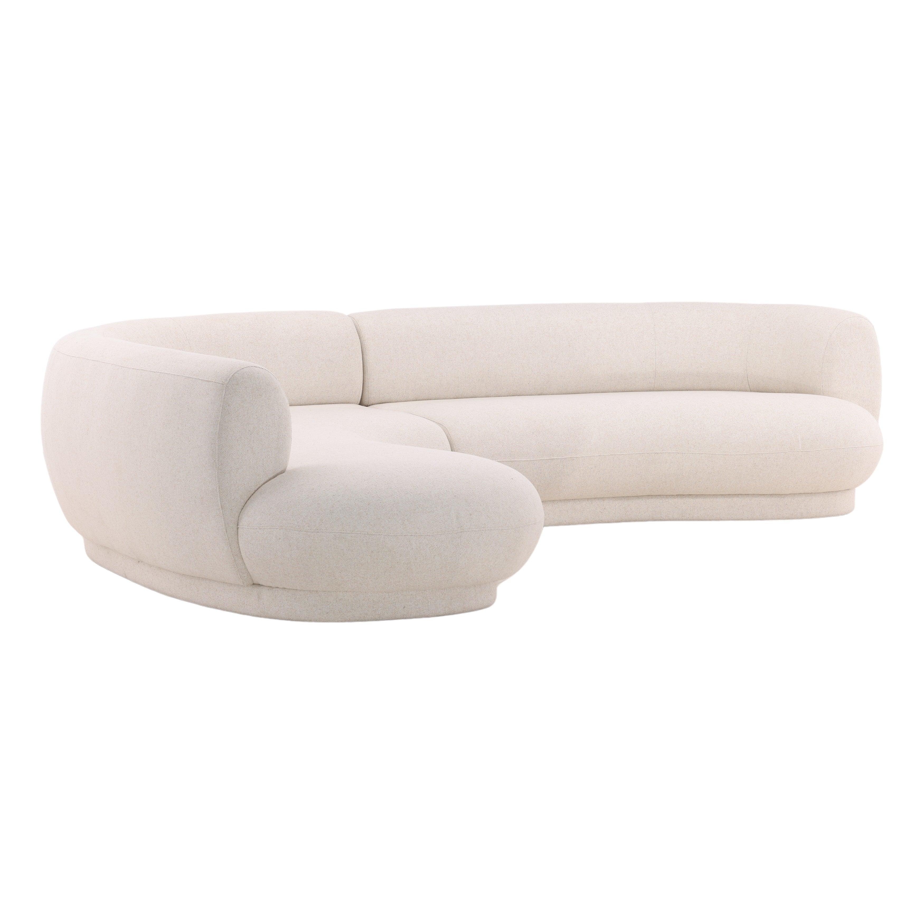 Lakesh Left Chaise Sectional Cream - Remutear