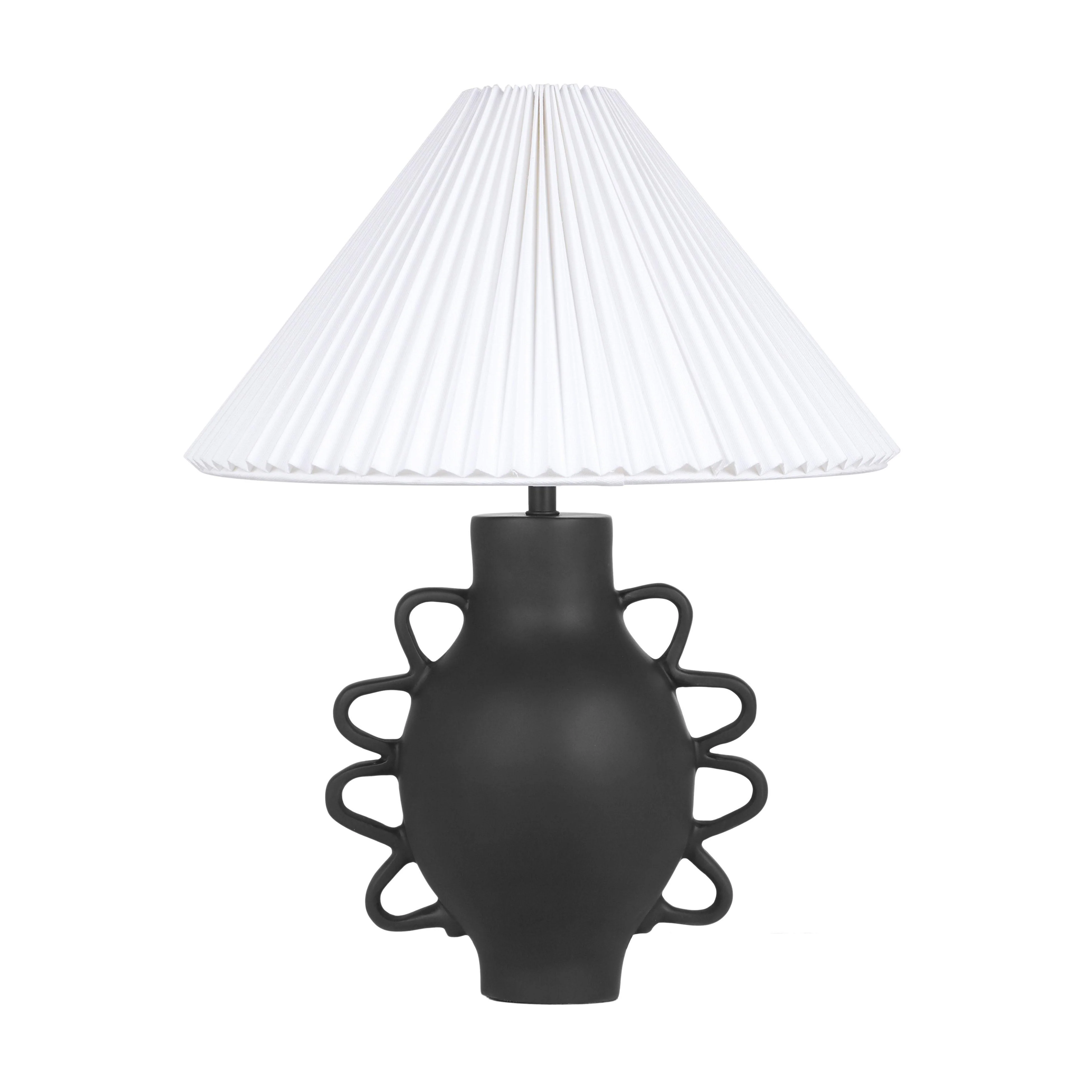 Hazza Black Pleated Table Lamp - Remutear