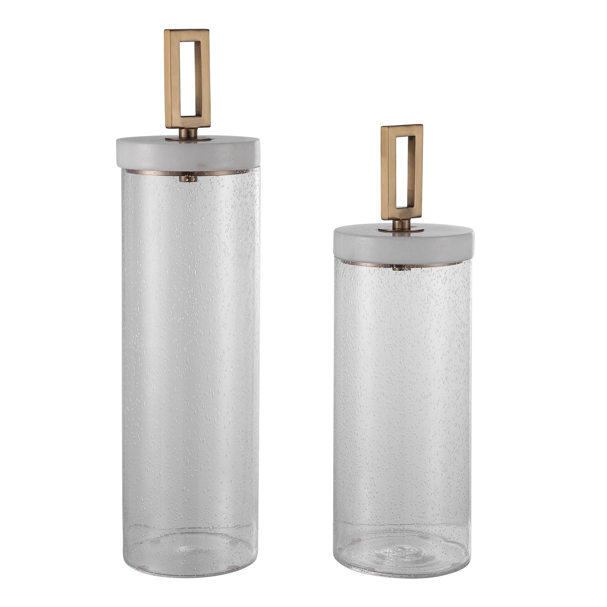 HAYWORTH SEEDED GLASS CONTAINERS, SET/2 - Remutear