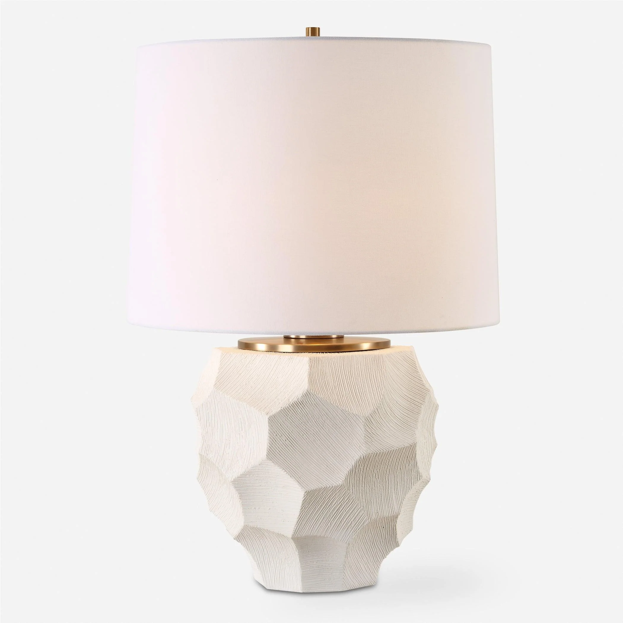 On Edge Chalk White Table Lamp - Remutear