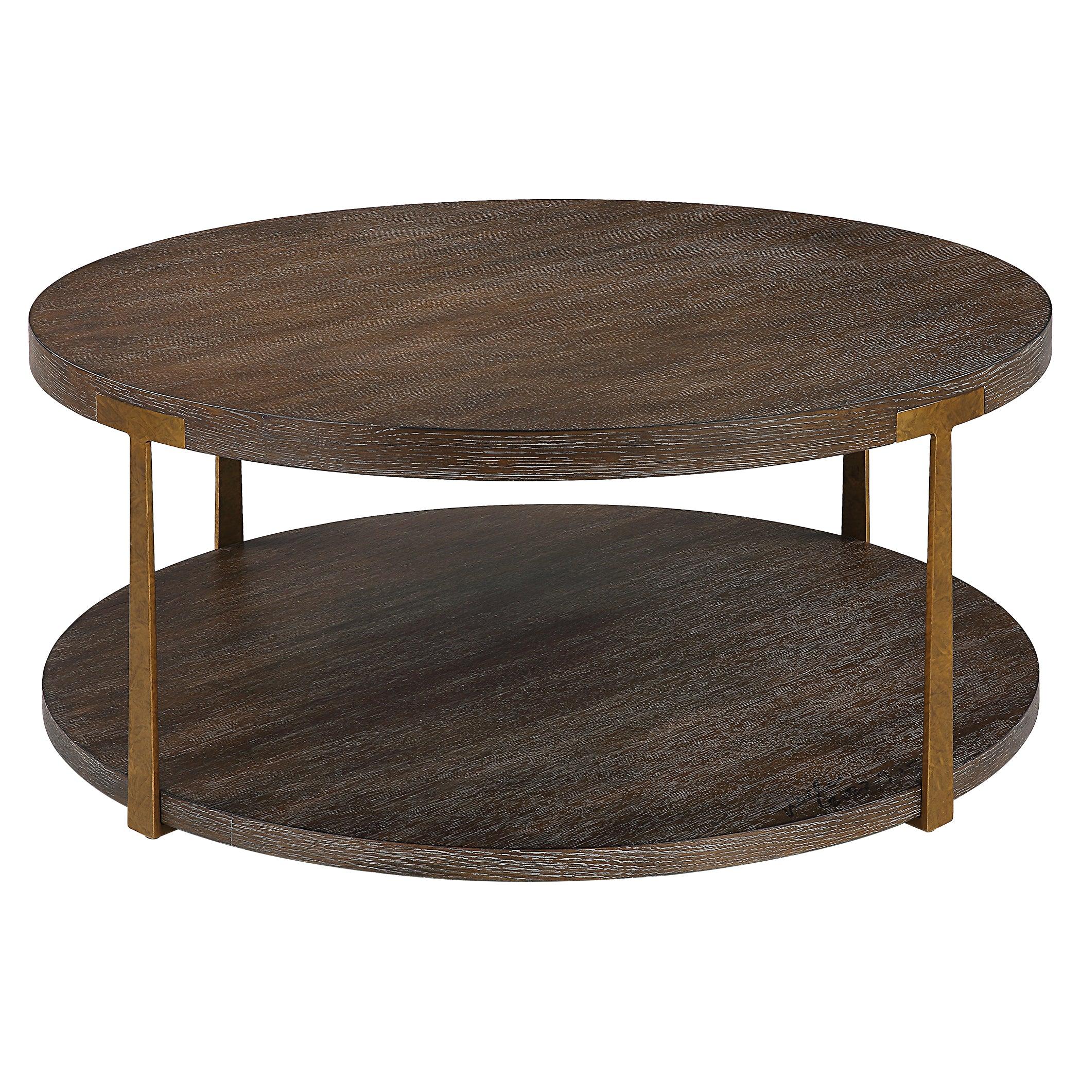 Palisade Round Wood Coffee Table - Remutear