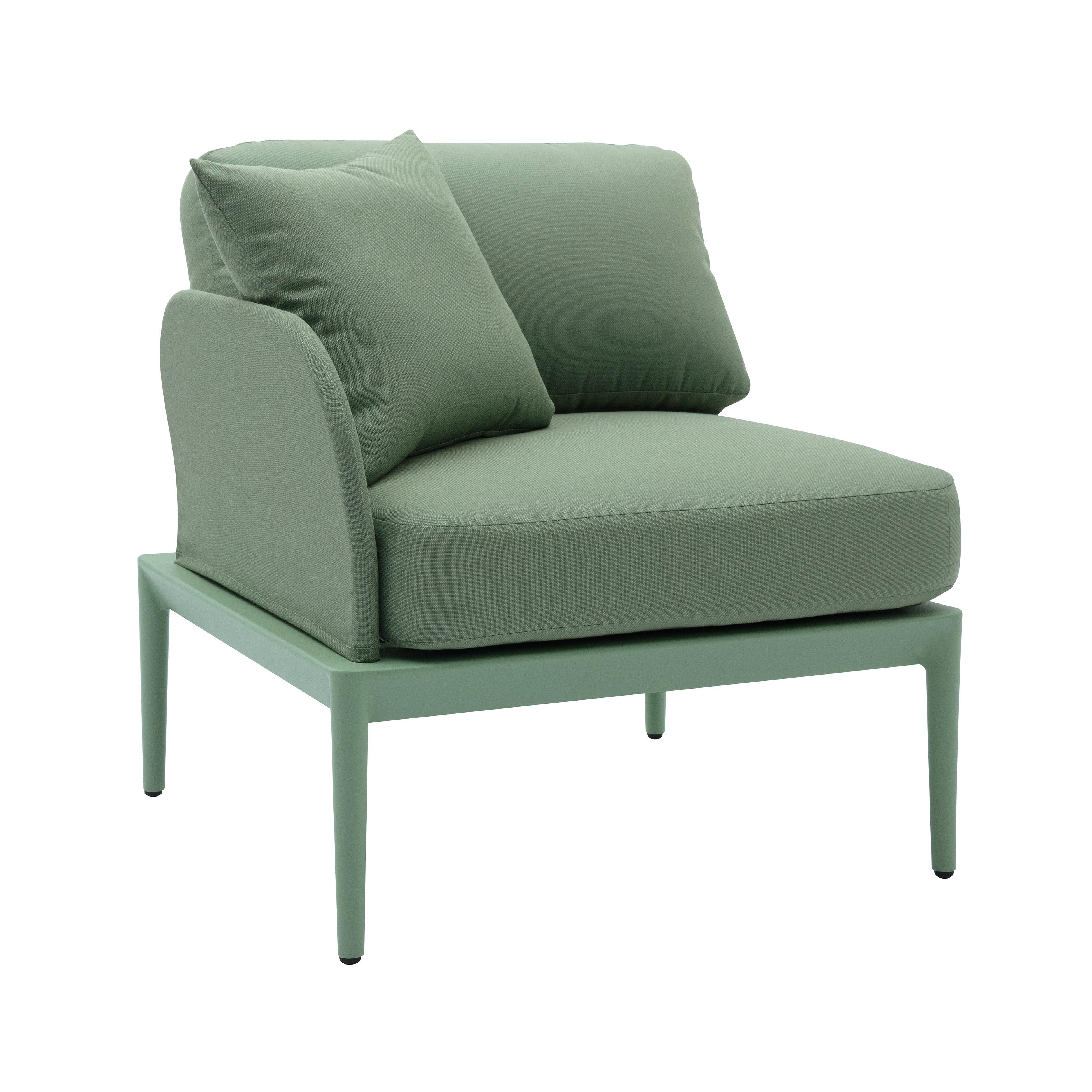 Kapri Moss Green Modular Outdoor LAF Corner Seat - Remutear
